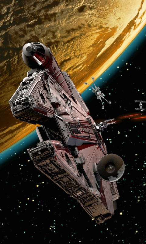 Download mobile wallpaper Star Wars, Movie, Millennium Falcon for free.