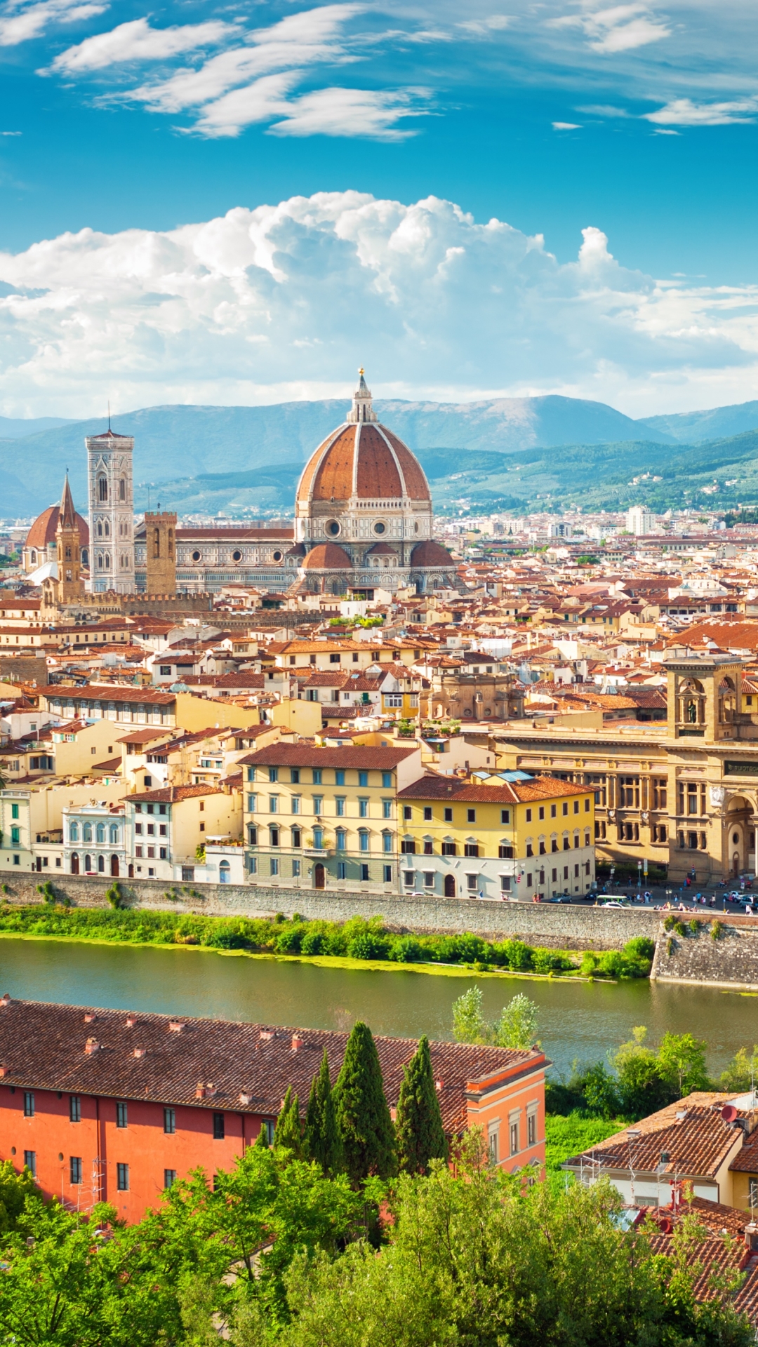 Download mobile wallpaper Cities, Italy, City, Building, Cityscape, Cathedral, Florence, Man Made for free.