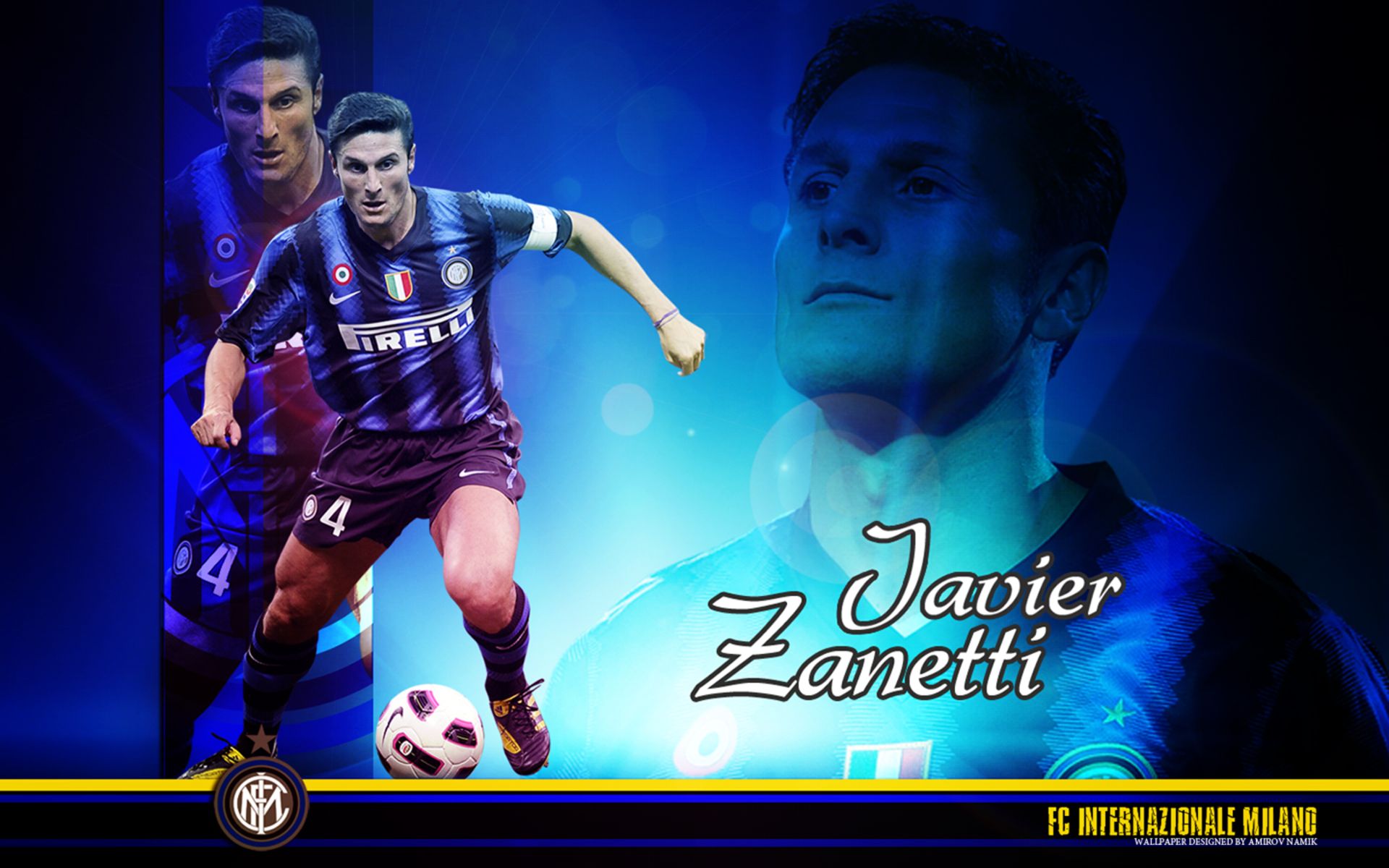 Meilleurs fonds d'écran Javier Zanetti pour l'écran du téléphone