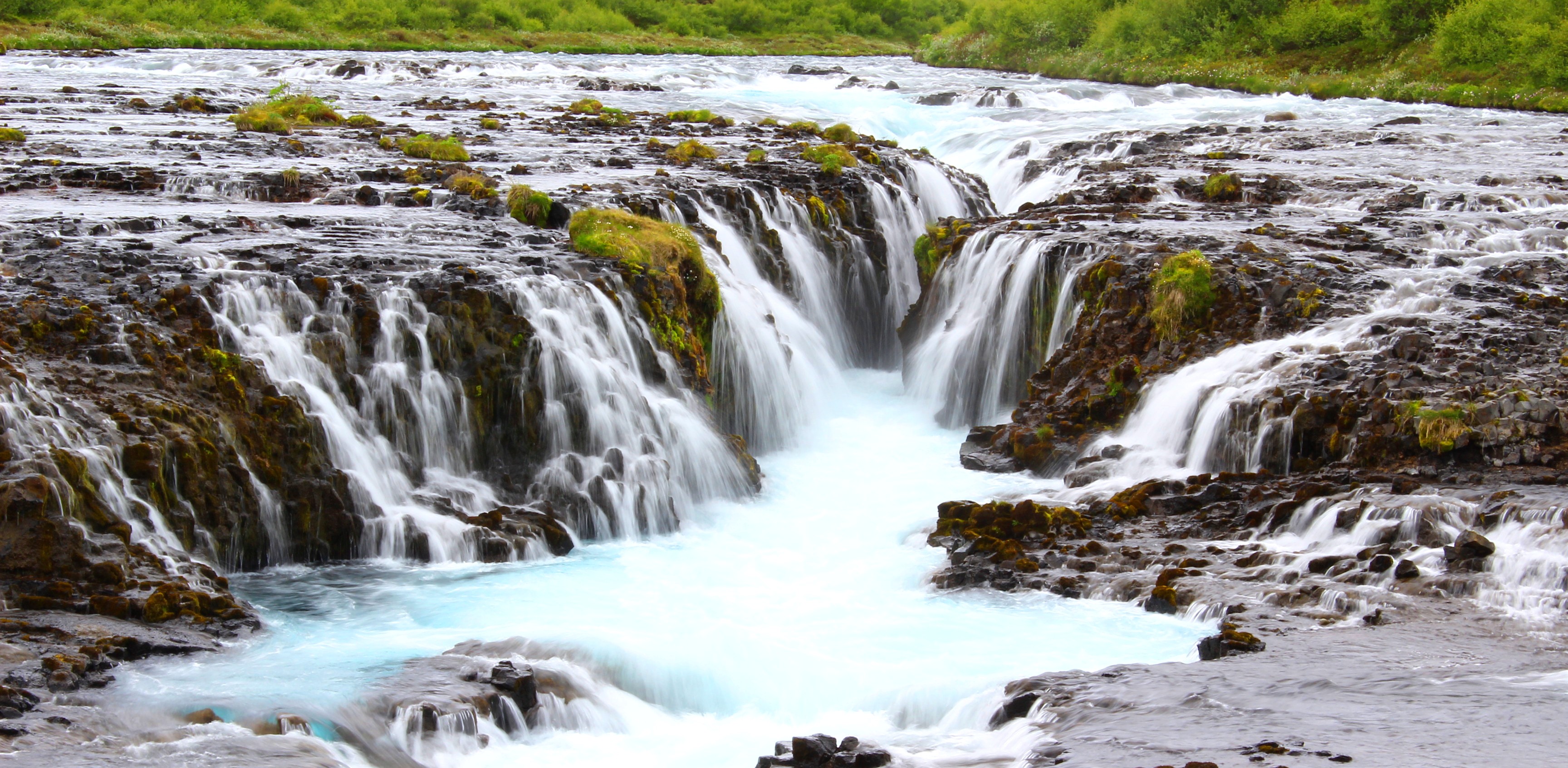 Скачать обои бесплатно Река, Водопады, Водопад, Исландия, Земля/природа картинка на рабочий стол ПК