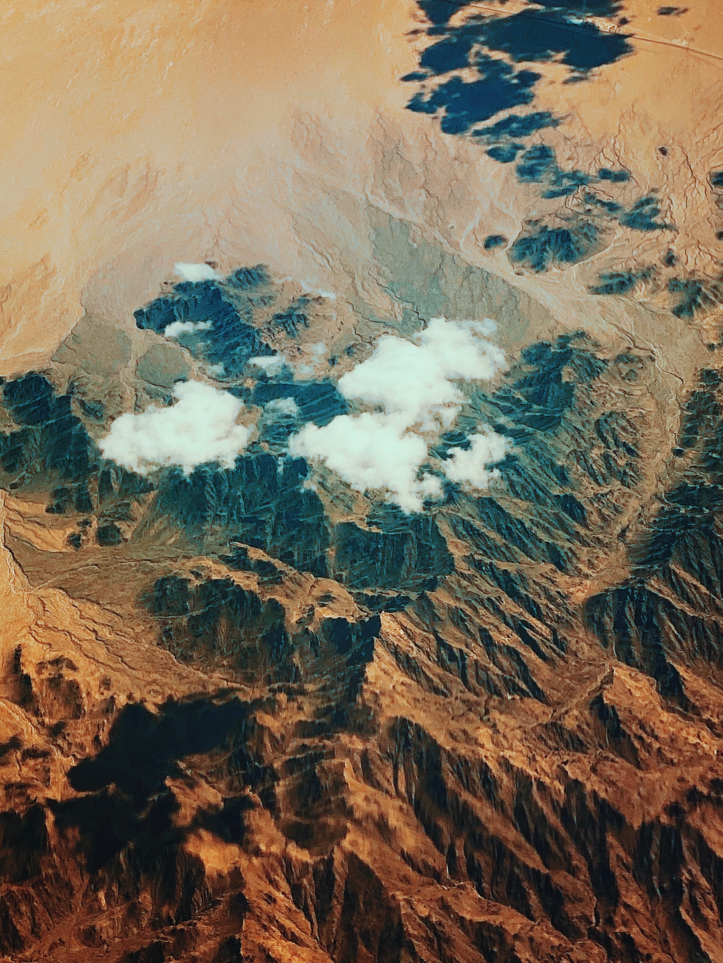 Descarga gratuita de fondo de pantalla para móvil de Naturaleza, Nubes, Vista Desde Arriba, Montañas.