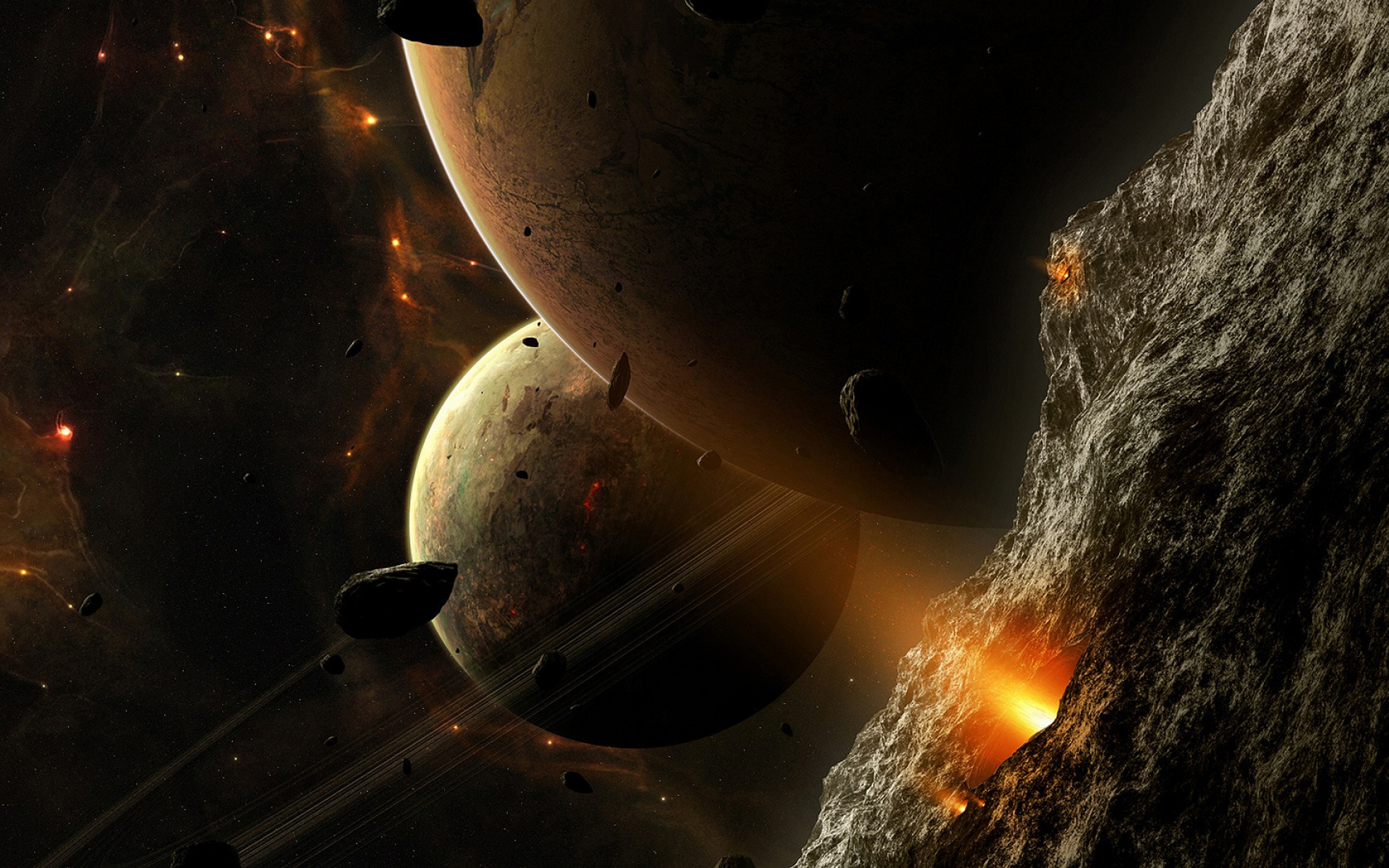 Download PC Wallpaper planets, sci fi