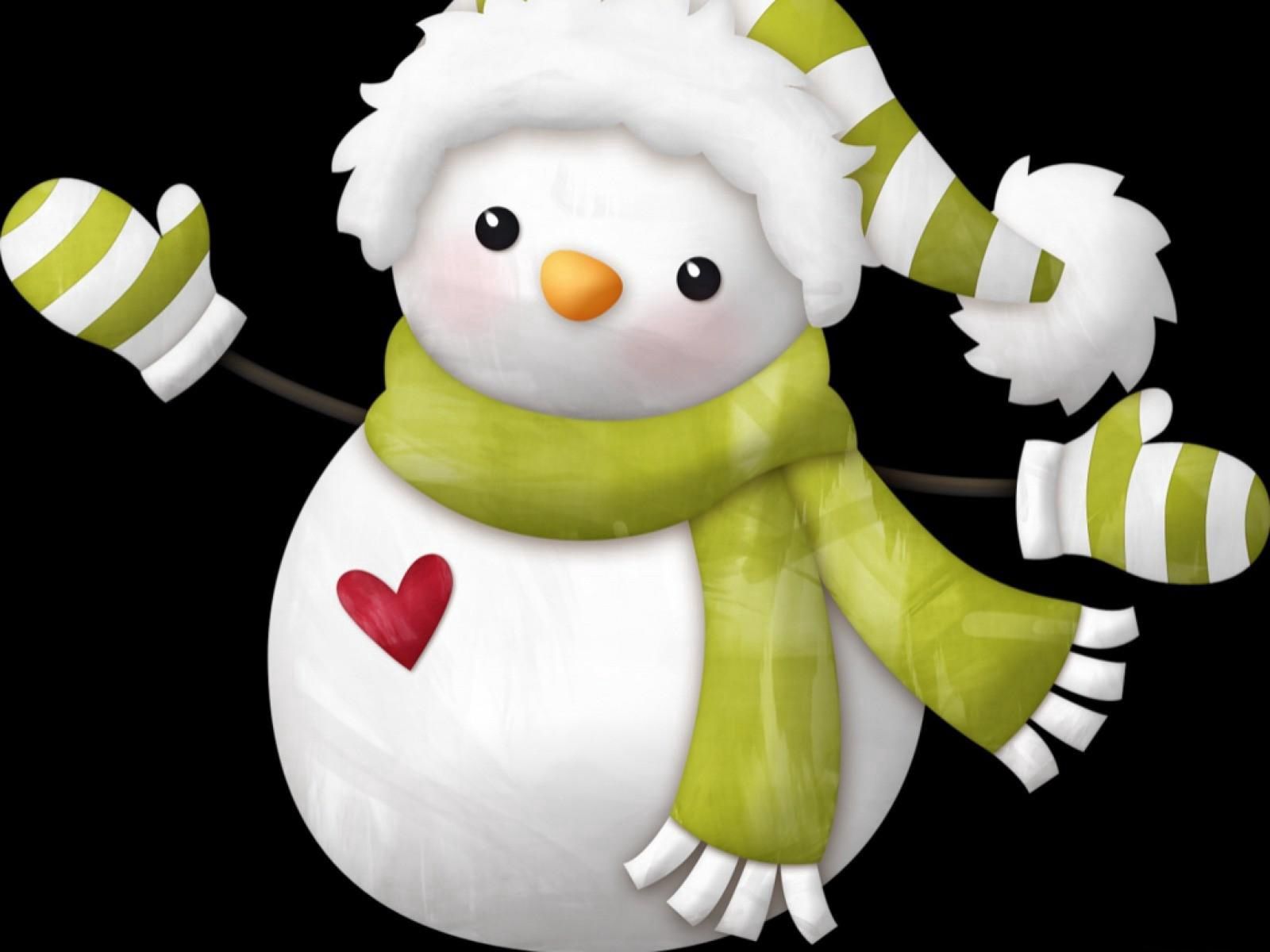 95592 скачать картинку снеговик, праздники, сердце, шапка, шарф - обои и заставки бесплатно