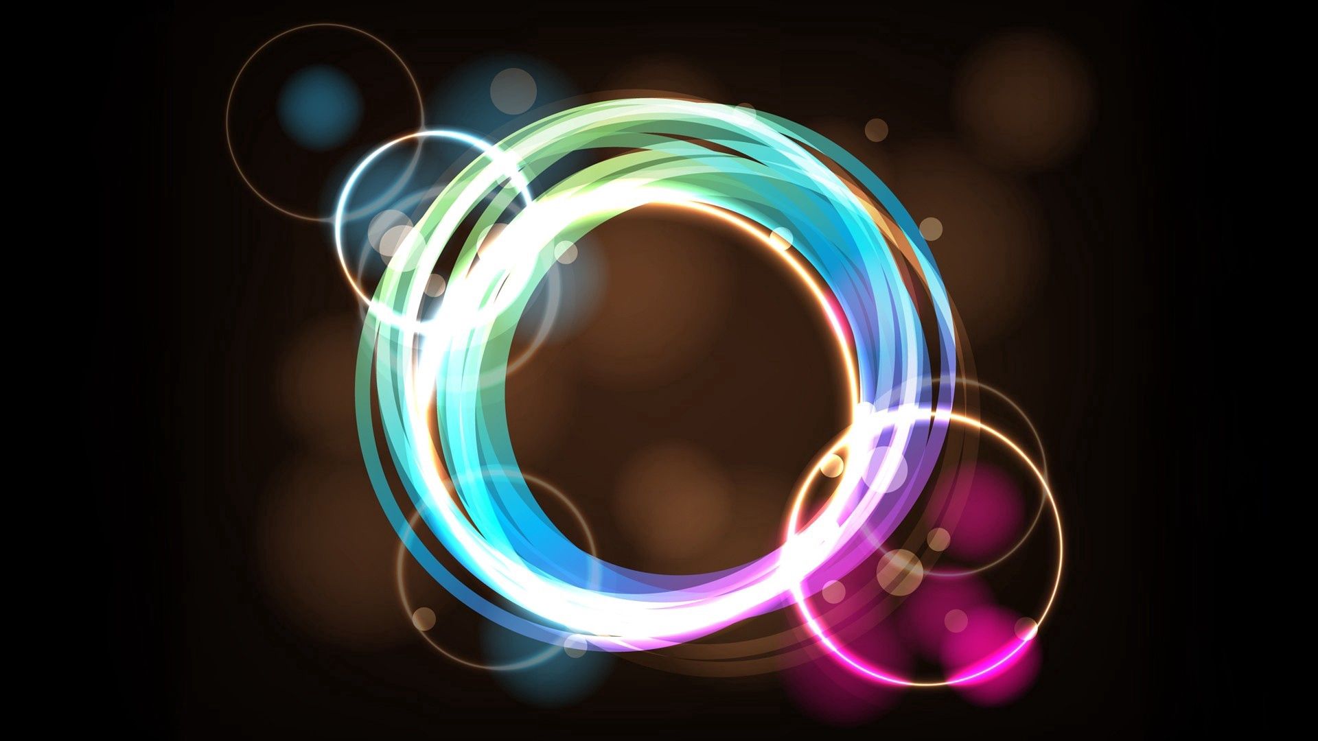 abstract, circles, shine, light, multicolored, motley, colorful, colourful, excerpt