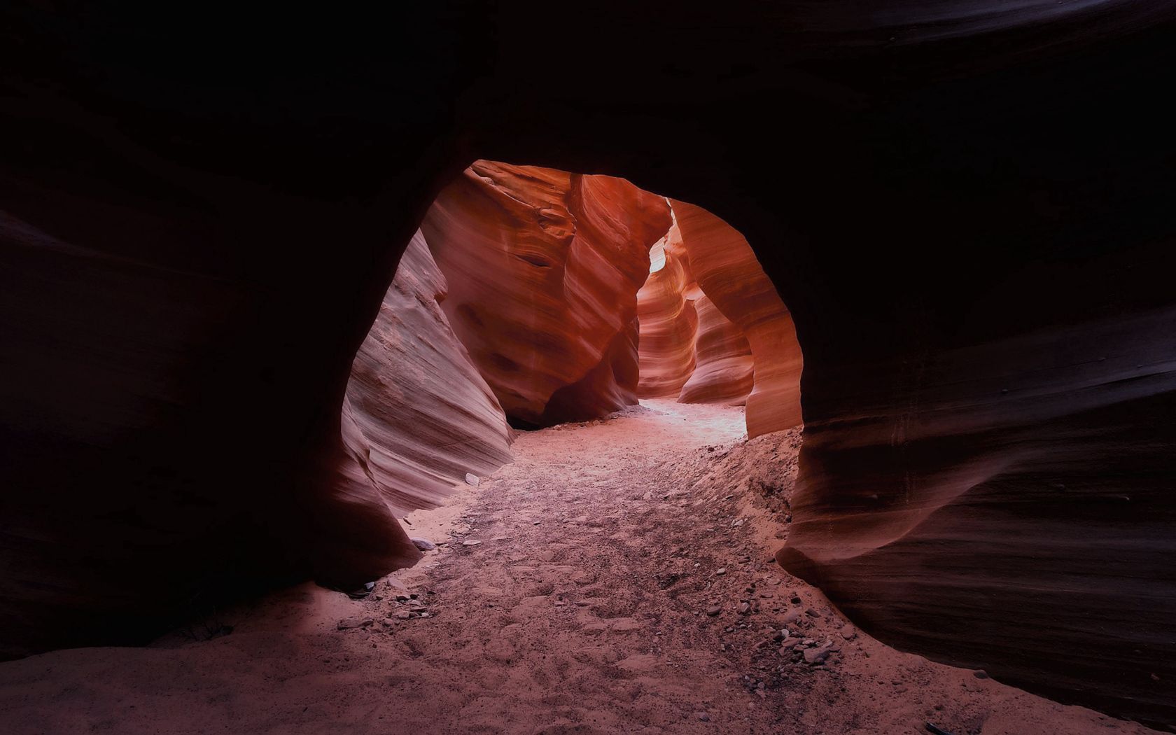 128872 скачать картинку каньон, пещера, природа, песок, арка, проход - обои и заставки бесплатно
