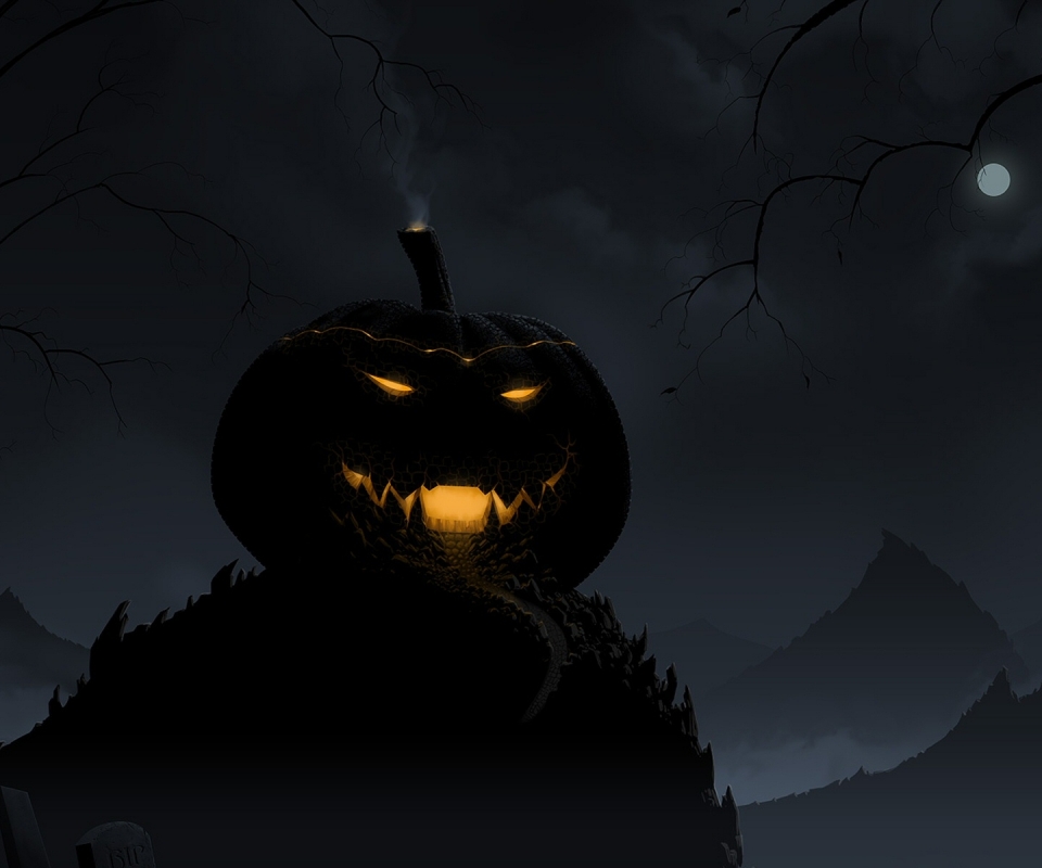 Download mobile wallpaper Halloween, Pumpkin, Holiday, Creepy, Spooky, Horror, Scary for free.