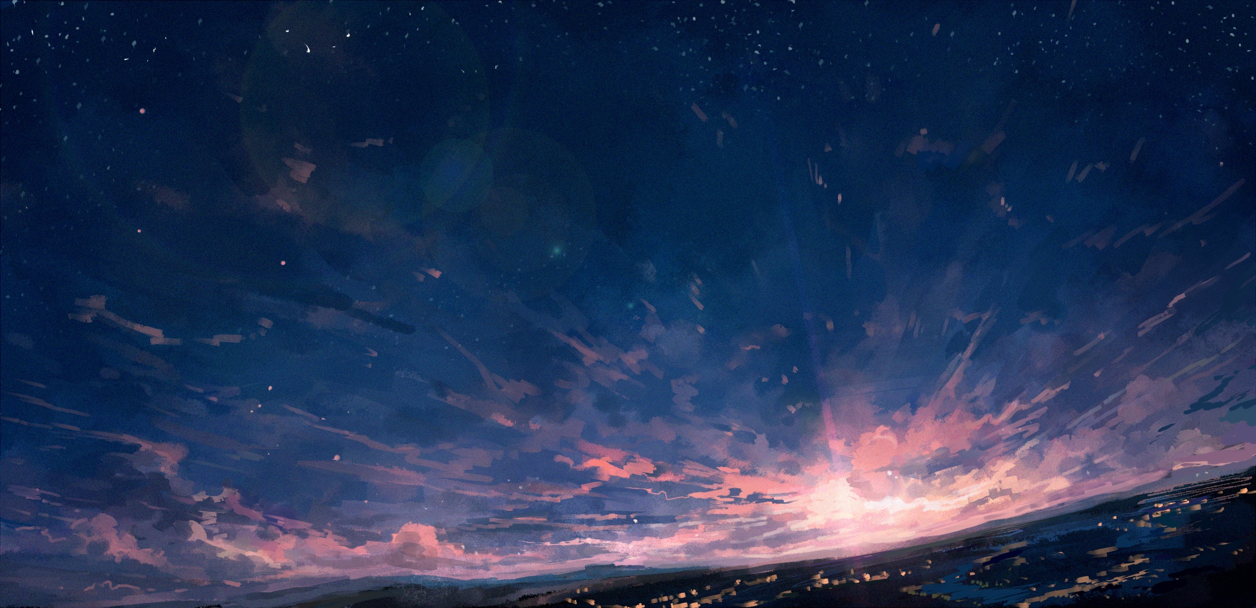 Free download wallpaper Anime, Sky on your PC desktop