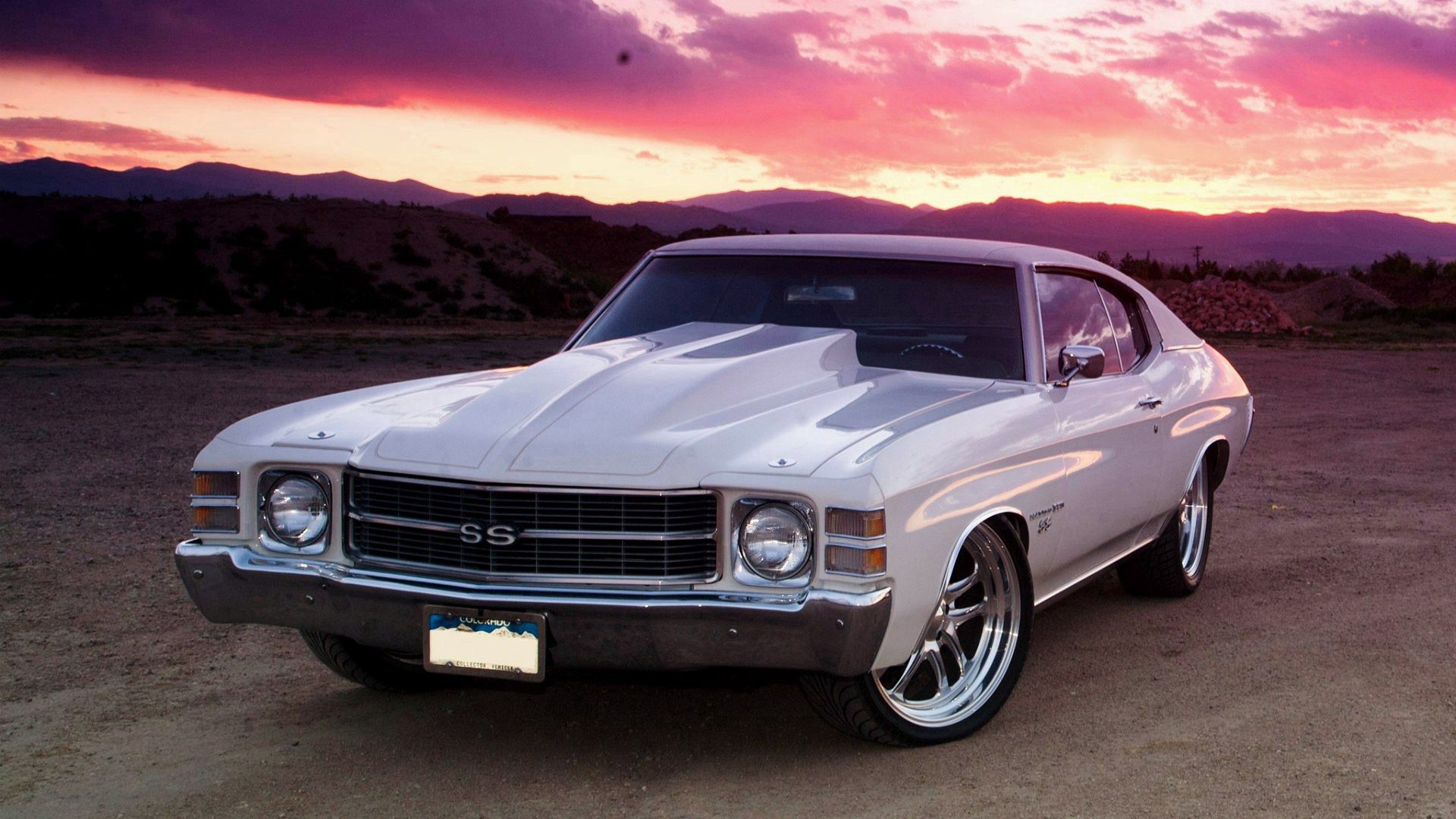 chevrolet, cars, white, front view, 1972, chevelle, ss