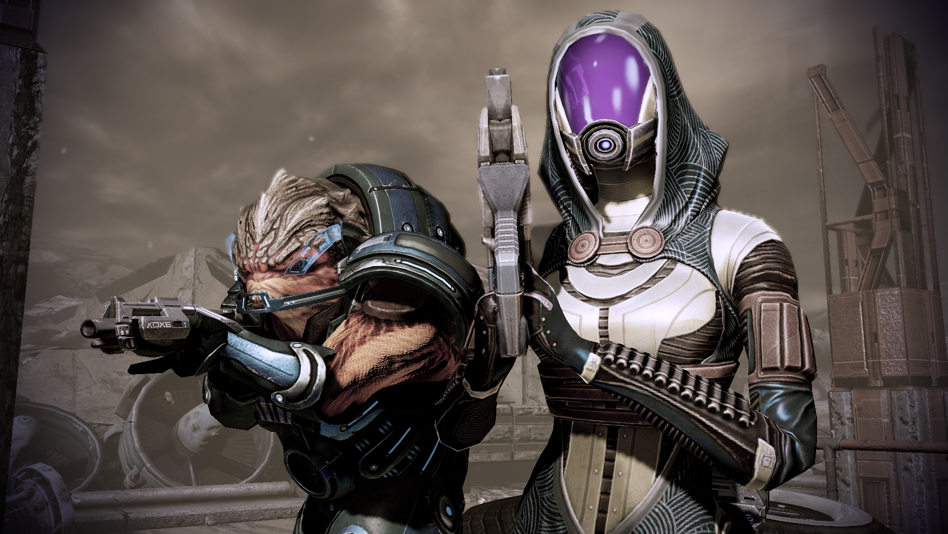 Baixar papel de parede para celular de Grunt (Efeito De Massa), Mass Effect, Tali'zorah, Videogame gratuito.