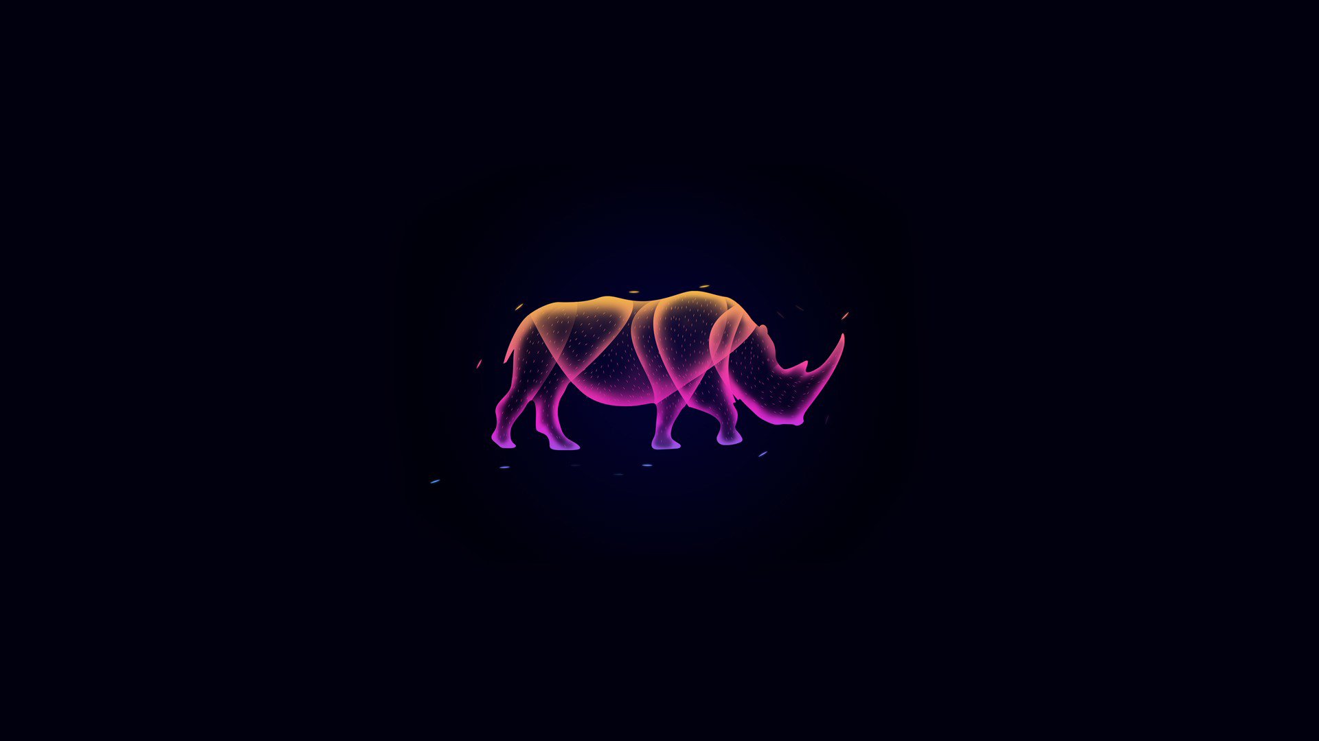 Descarga gratuita de fondo de pantalla para móvil de Animales, Artístico, Rinoceronte, Minimalista.