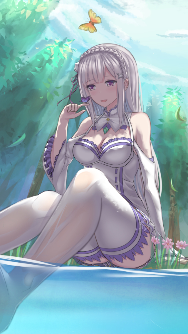 Handy-Wallpaper Animes, Emilia (Re: Zero), Re:zero Das Leben In Einer Anderen Welt Beginnen kostenlos herunterladen.