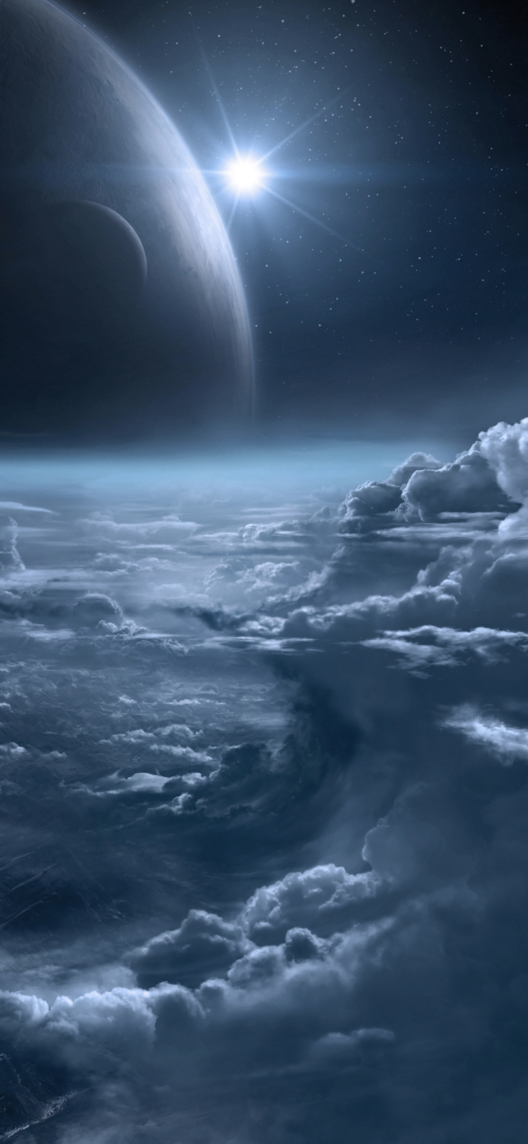 Download mobile wallpaper Space, Planet, Sci Fi, Cloud for free.
