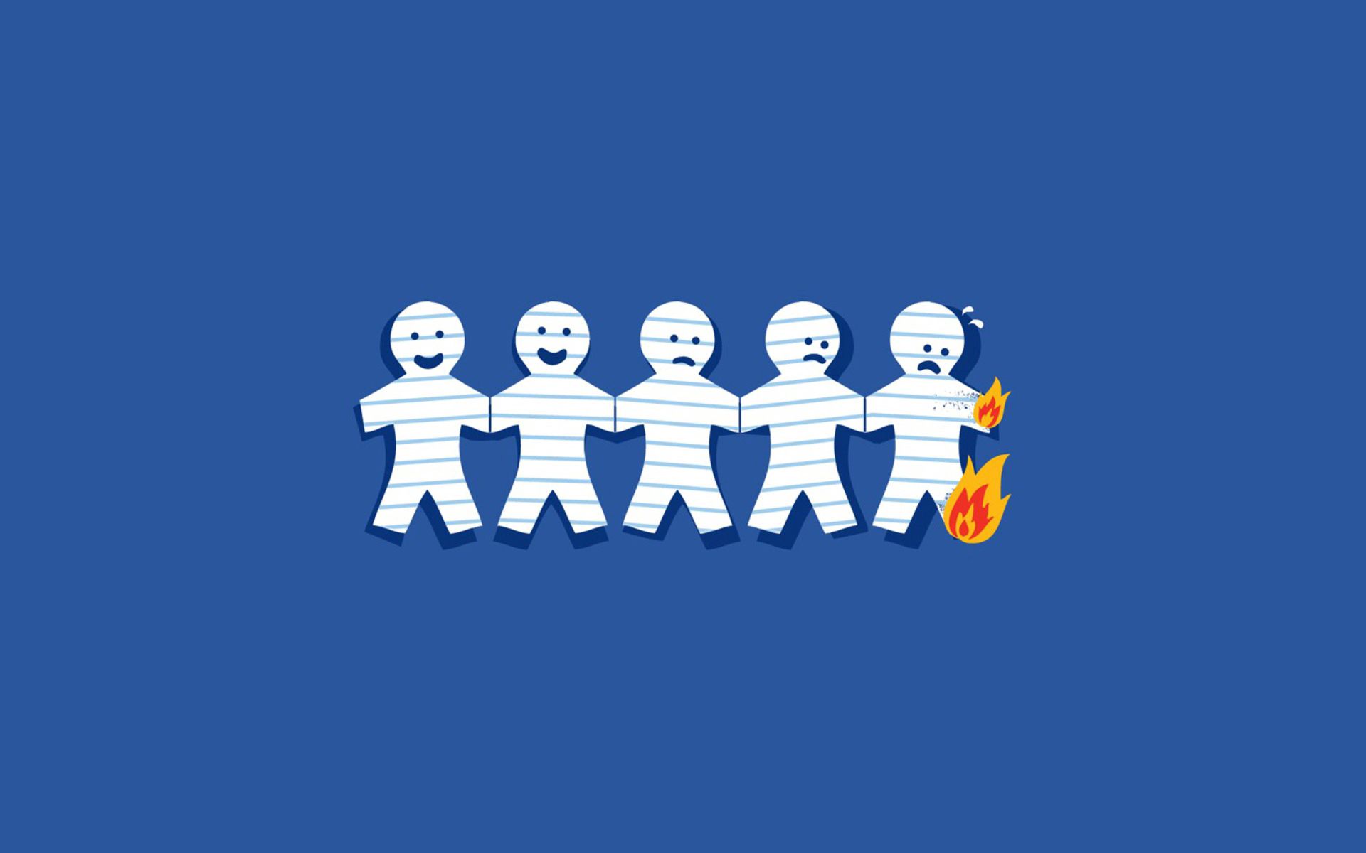Download mobile wallpaper Paper, Sorrow, Fire, Friends, Smile, Sadness, Vector for free.