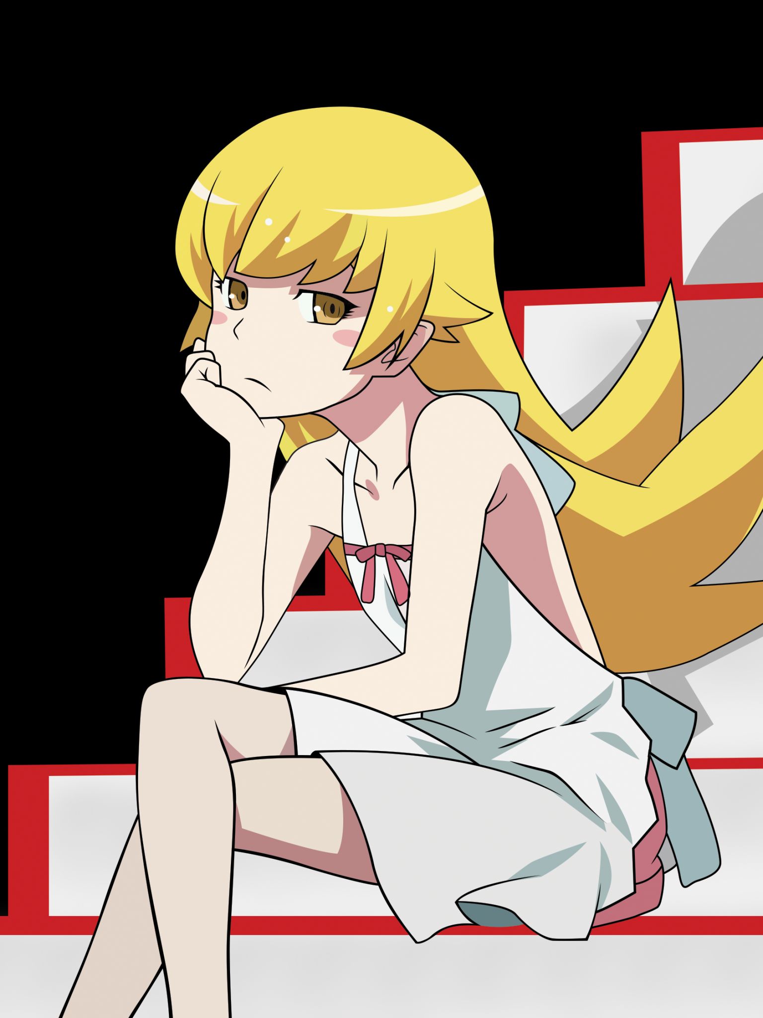 Handy-Wallpaper Animes, Monogatari (Serie), Shinobu Oshino kostenlos herunterladen.