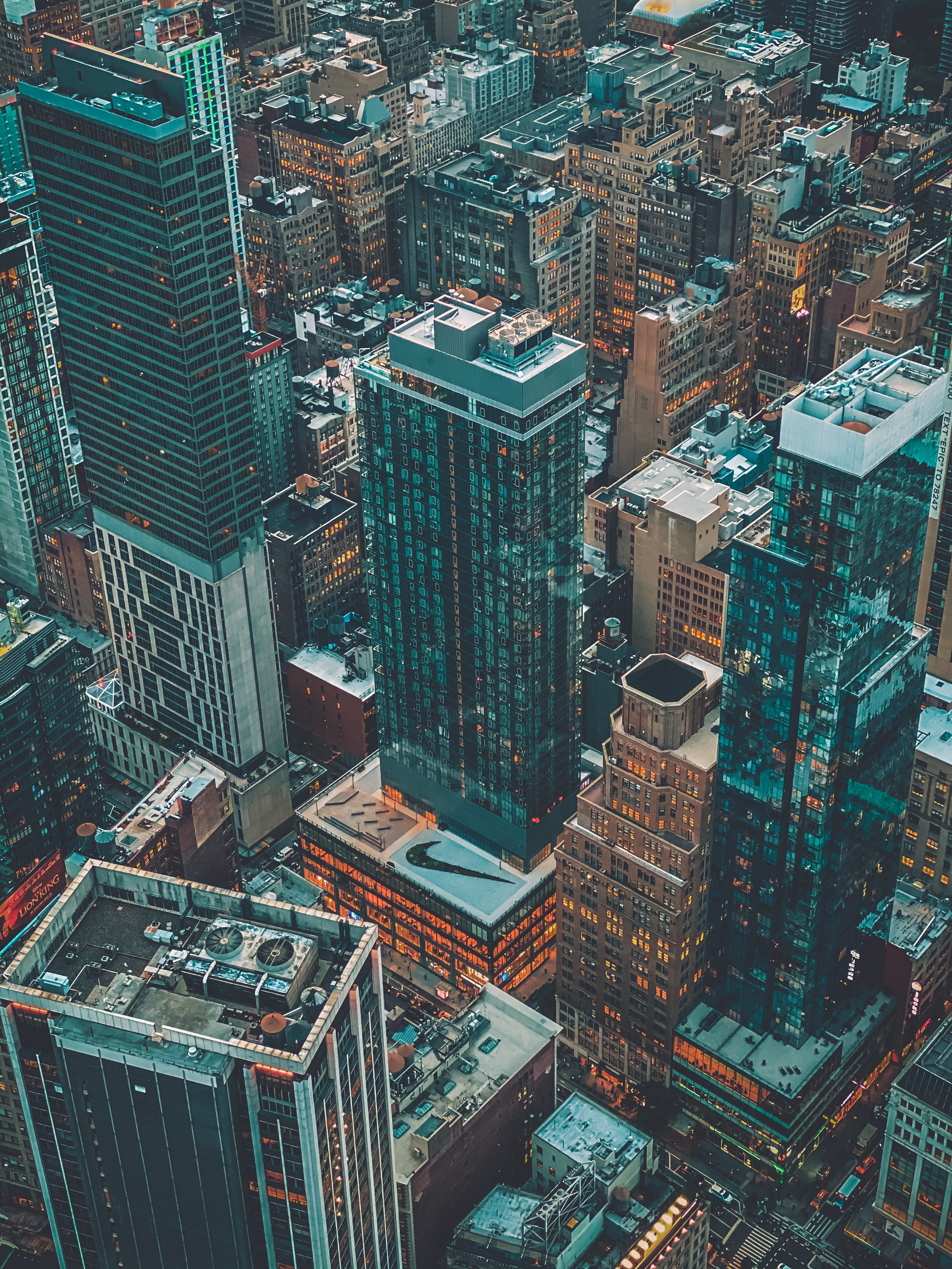 skyscraper, cities, city, building, view from above Full HD