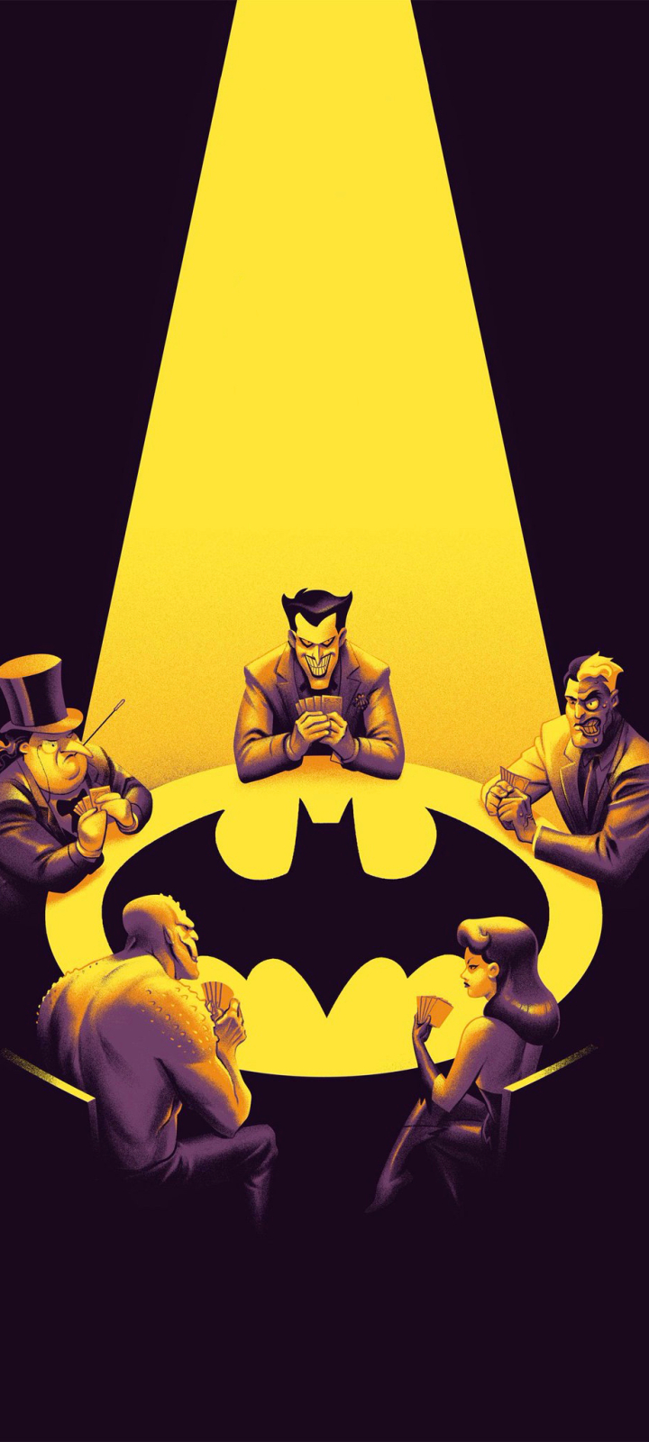 Download mobile wallpaper Batman, Joker, Tv Show, Poison Ivy, Bat Signal, Two Face, Batman: The Animated Series, Penguin (Dc Comics) for free.