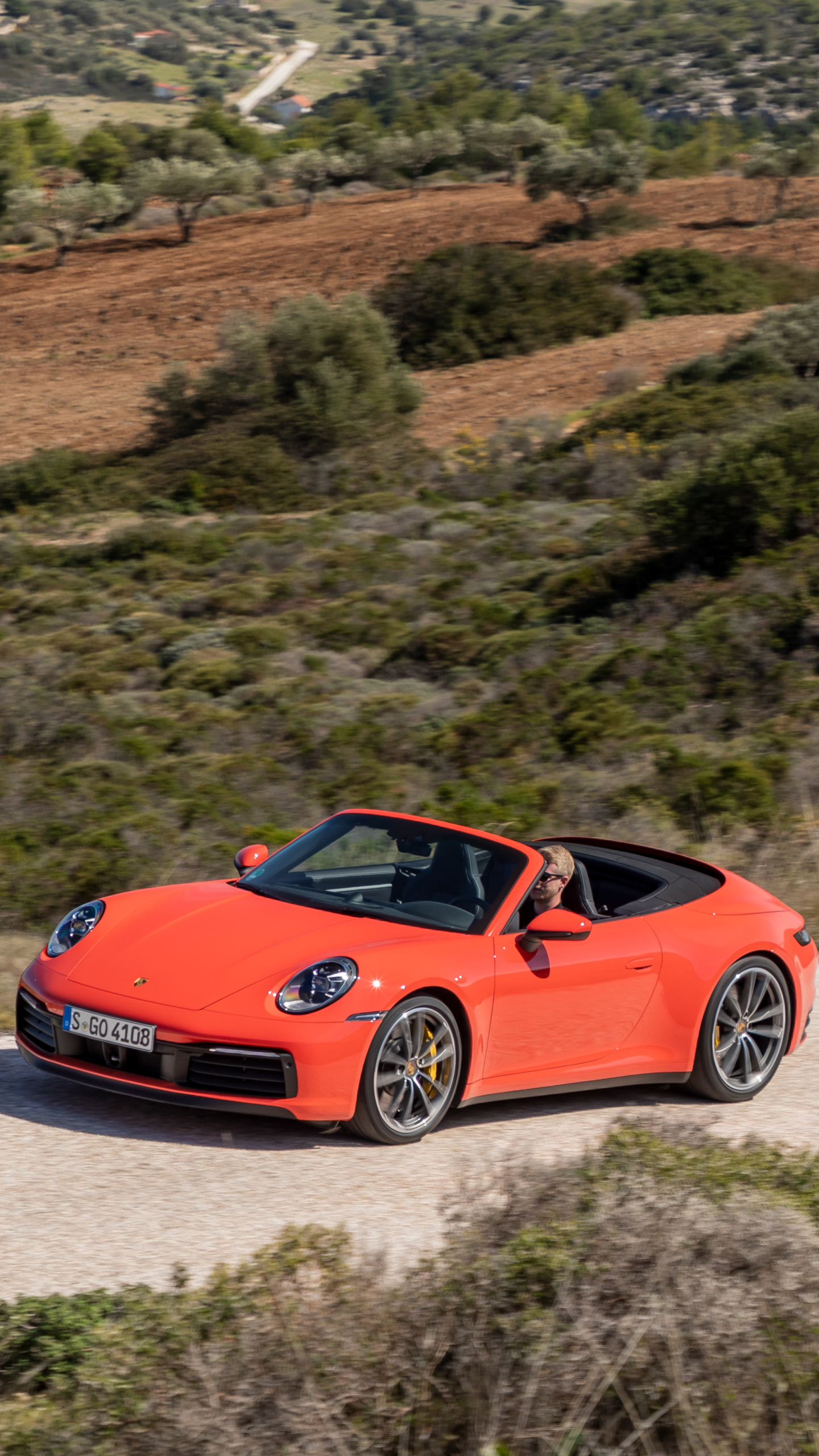 Laden Sie das Auto, Porsche, Porsche 911, Autos, Fahrzeug, Fahrzeuge, Porsche 911 Carrera, Orangefarbenes Auto-Bild kostenlos auf Ihren PC-Desktop herunter