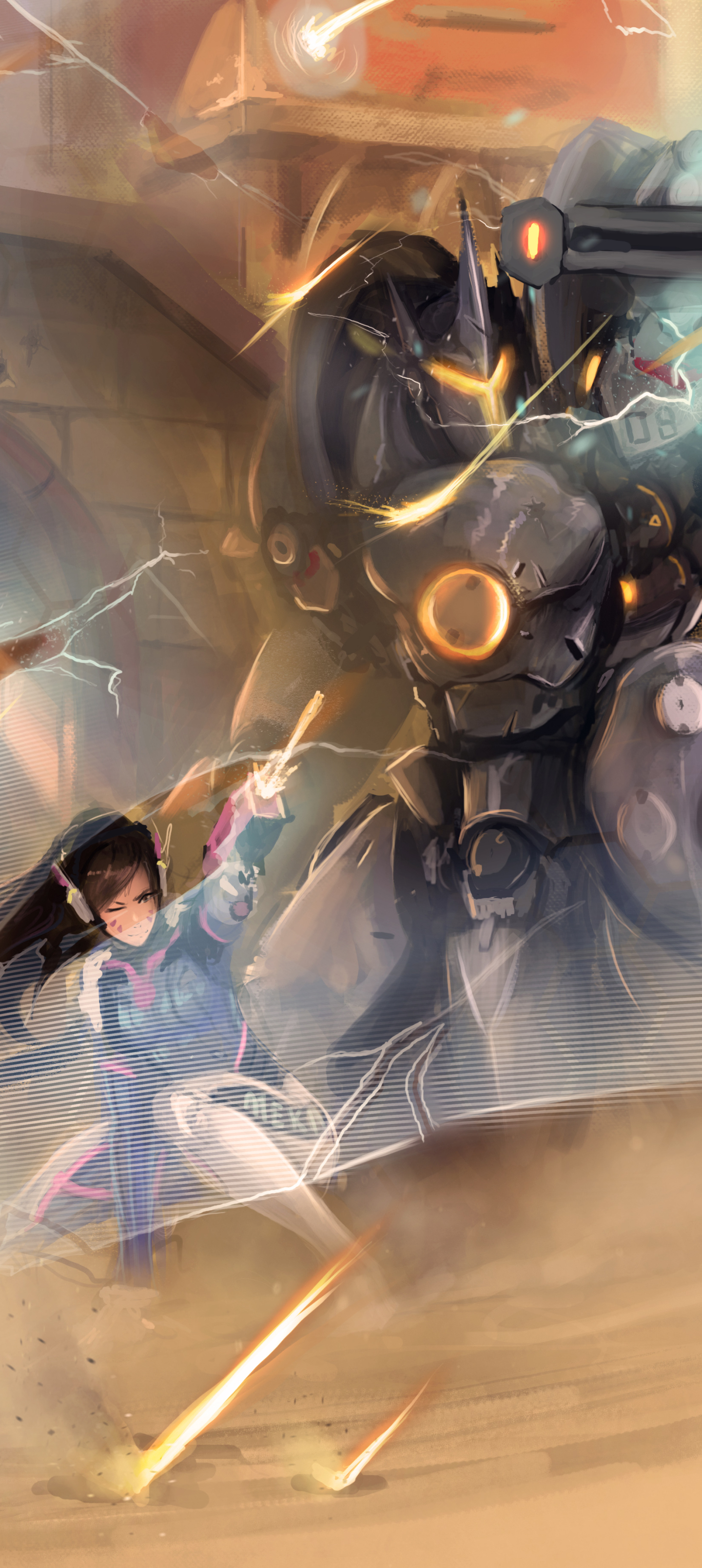 Handy-Wallpaper Overwatch, Computerspiele, Reinhardt (Overwatch), D Va (Overwatch) kostenlos herunterladen.