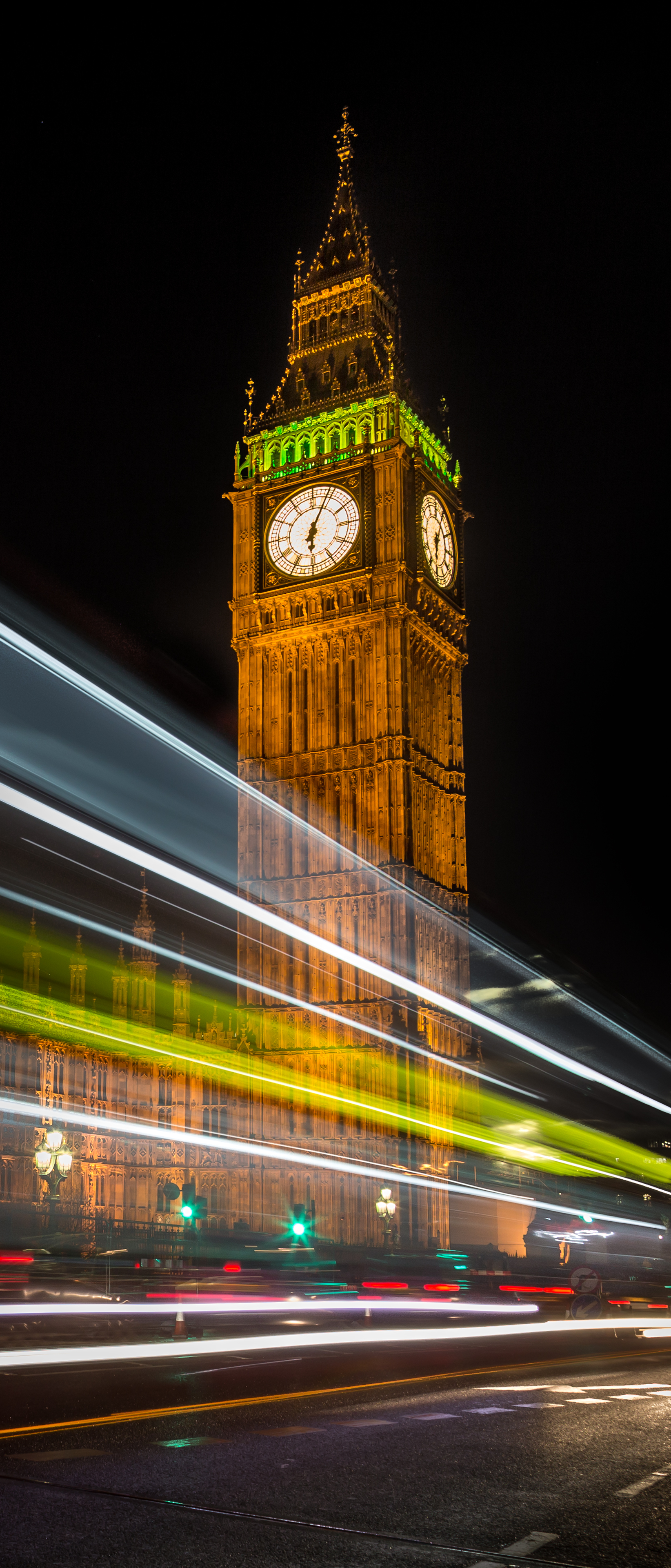 Download mobile wallpaper Night, Monuments, London, Big Ben, Tower, Monument, United Kingdom, Man Made, Time Lapse for free.