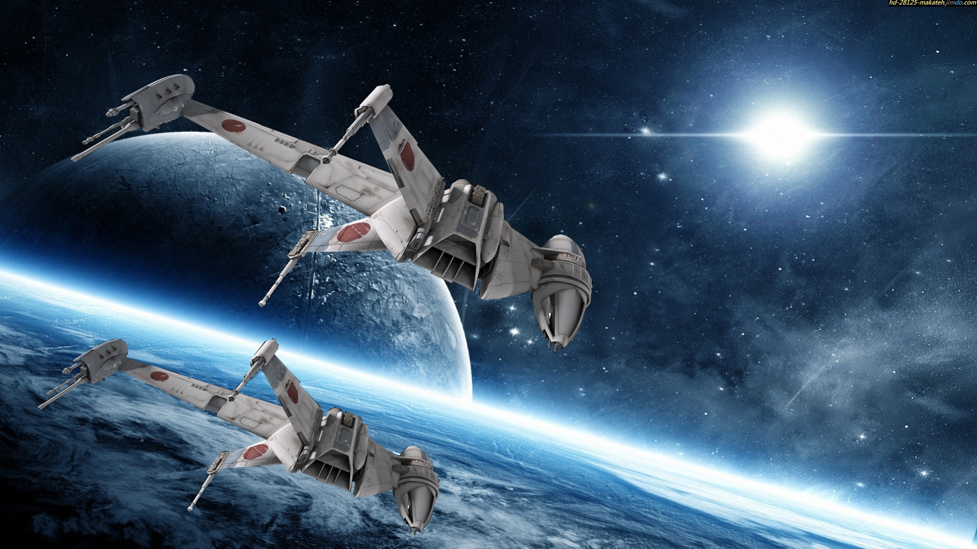 Free download wallpaper Star Wars, Moon, Space, Planet, Sci Fi, Spaceship on your PC desktop