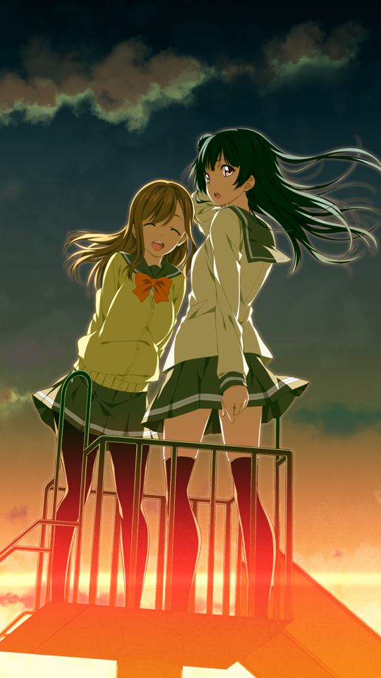 Handy-Wallpaper Animes, Liebesleben!, Hanamaru Kunikida, Love Live! Sunshine!!, Yoshiko Tsushima kostenlos herunterladen.