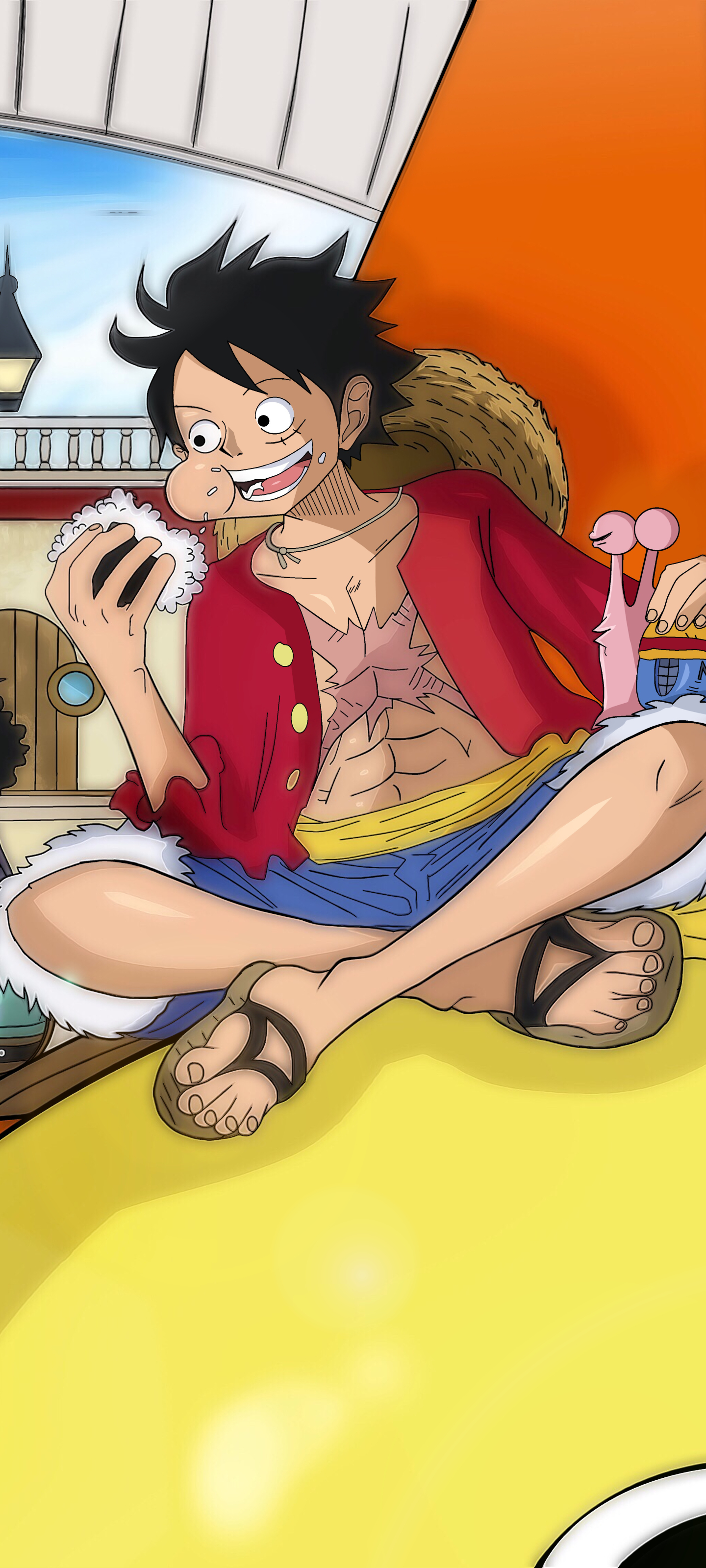 Descarga gratuita de fondo de pantalla para móvil de Animado, Comiendo, One Piece, Monkey D Luffy.
