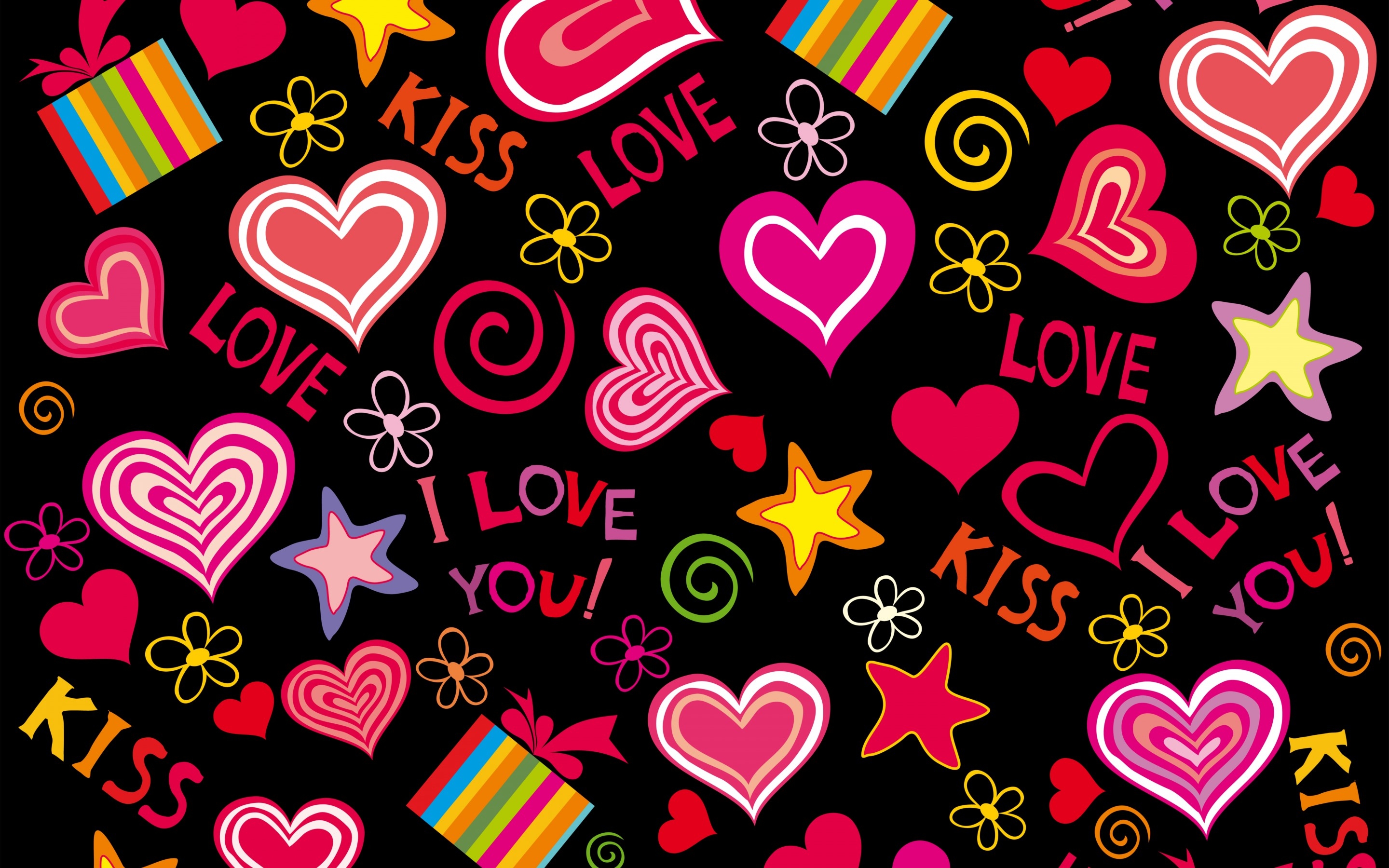 無料モバイル壁紙コラージュ, 語, 愛する, バレンタイン・デー, 心臓, ホリデーをダウンロードします。