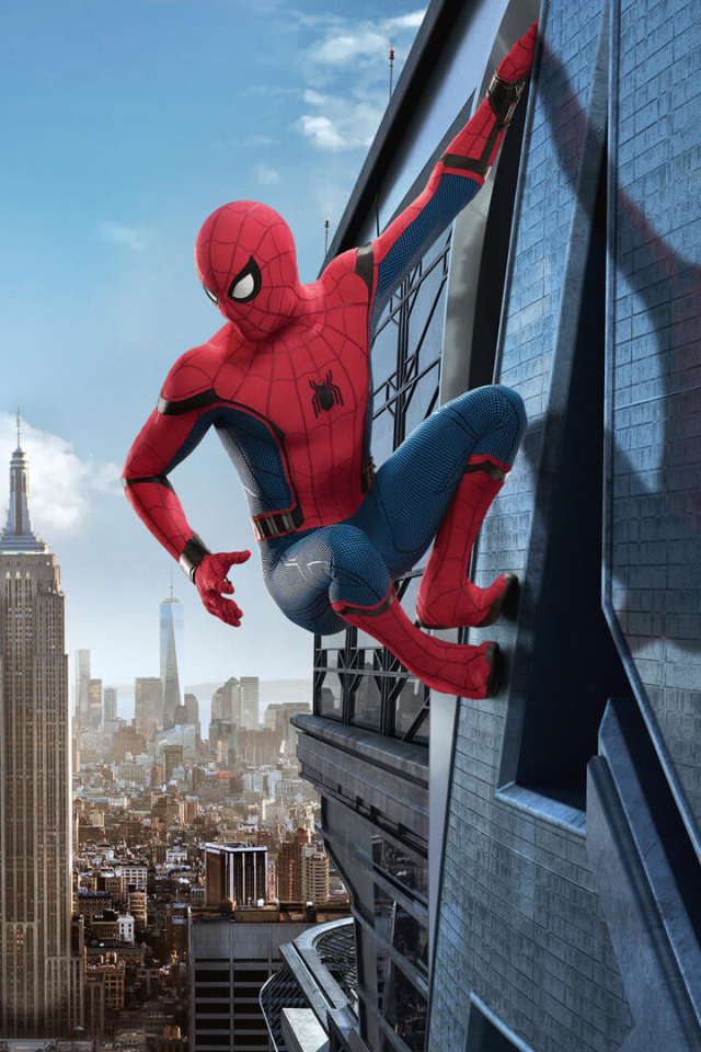 Handy-Wallpaper Gebäude, New York, Empire State Building, Filme, Spider Man, Tom Holland, Spider Man: Homecoming kostenlos herunterladen.