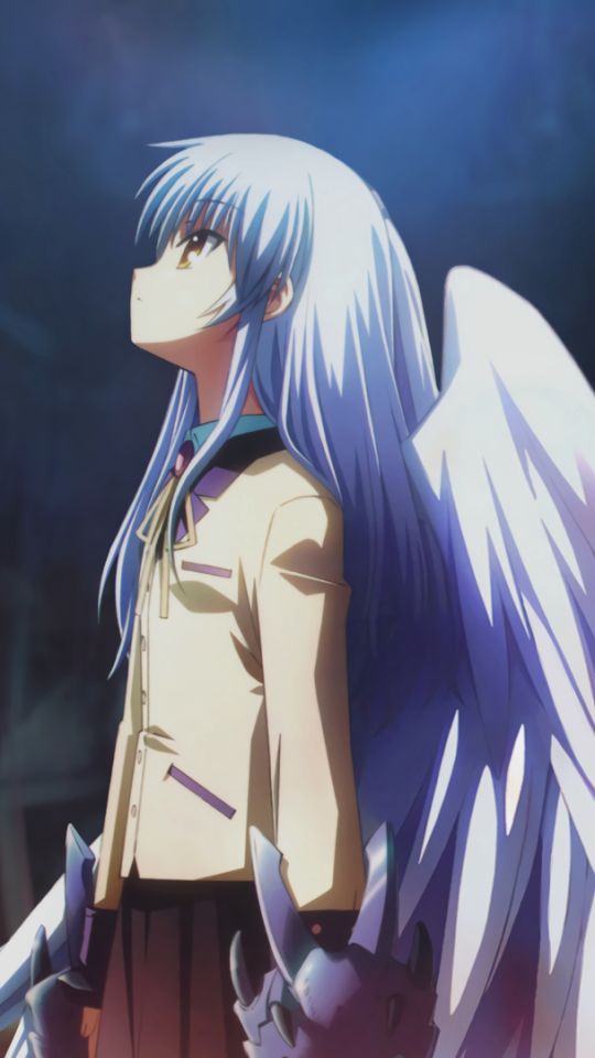 Download mobile wallpaper Anime, Wings, Angel, Angel Beats!, White Hair, Kanade Tachibana for free.