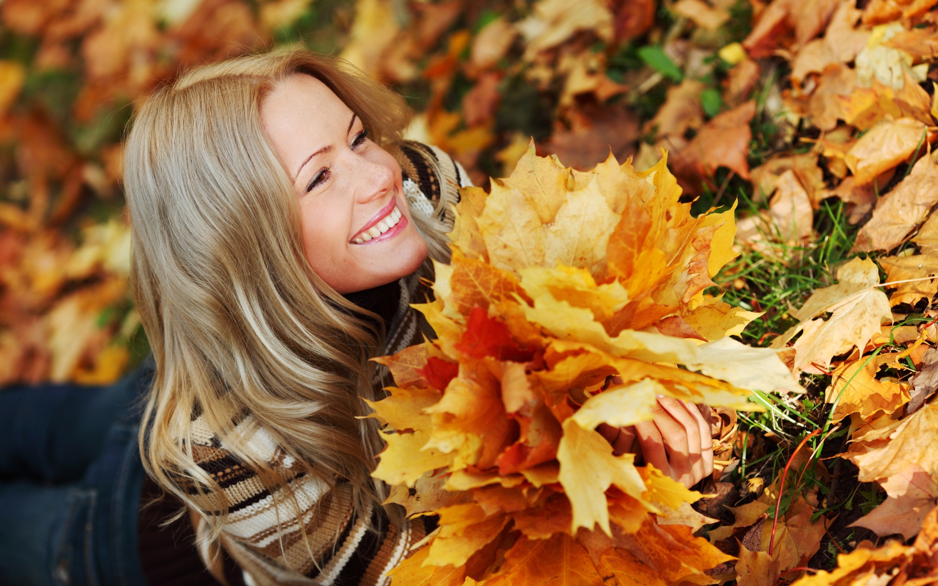 Laden Sie das Herbst, Blatt, Stimmung, Modell, Frauen-Bild kostenlos auf Ihren PC-Desktop herunter