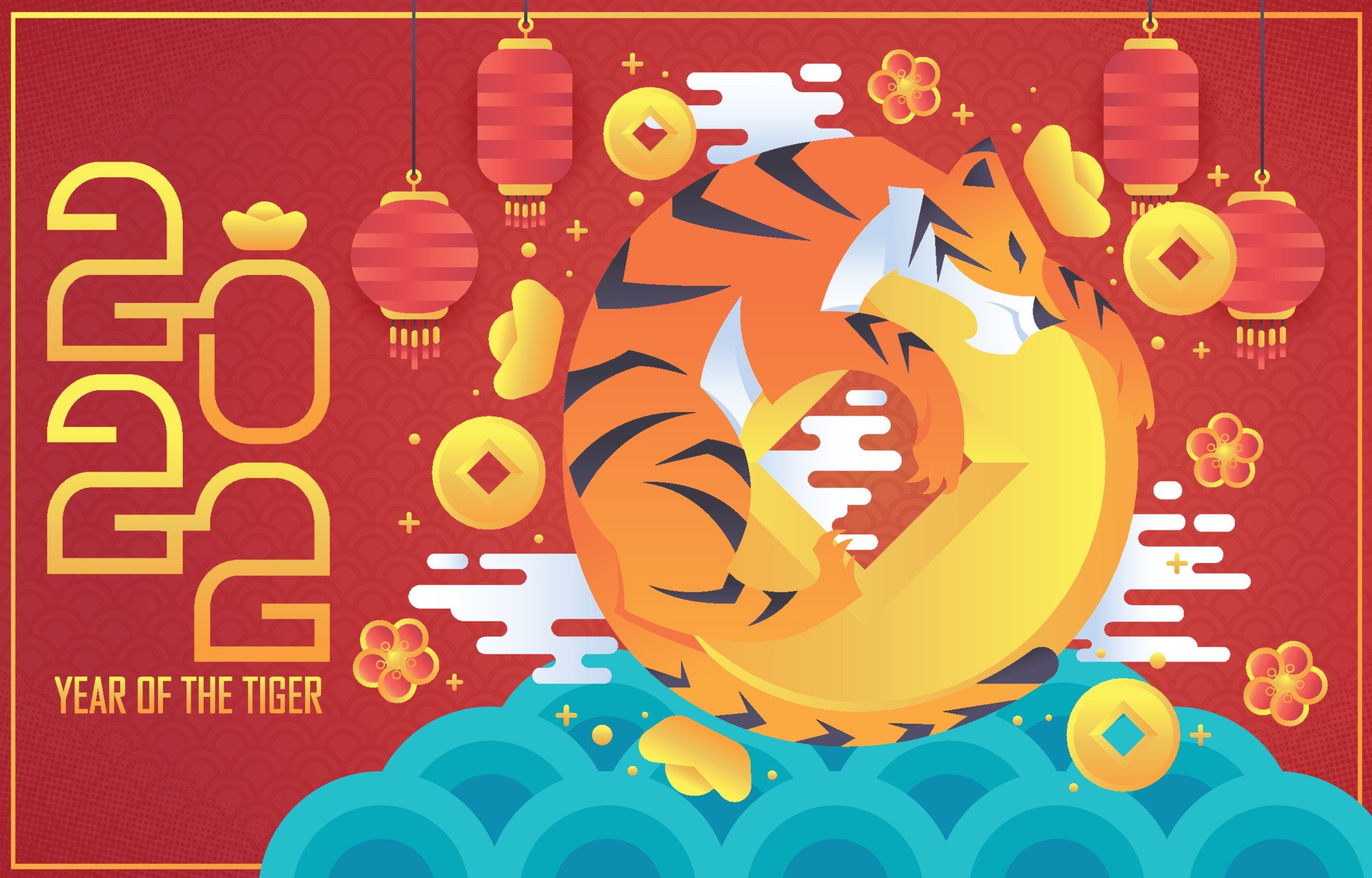 1058112 Bild herunterladen feiertage, chinesisches neujahrsfest, jahr des tigers - Hintergrundbilder und Bildschirmschoner kostenlos