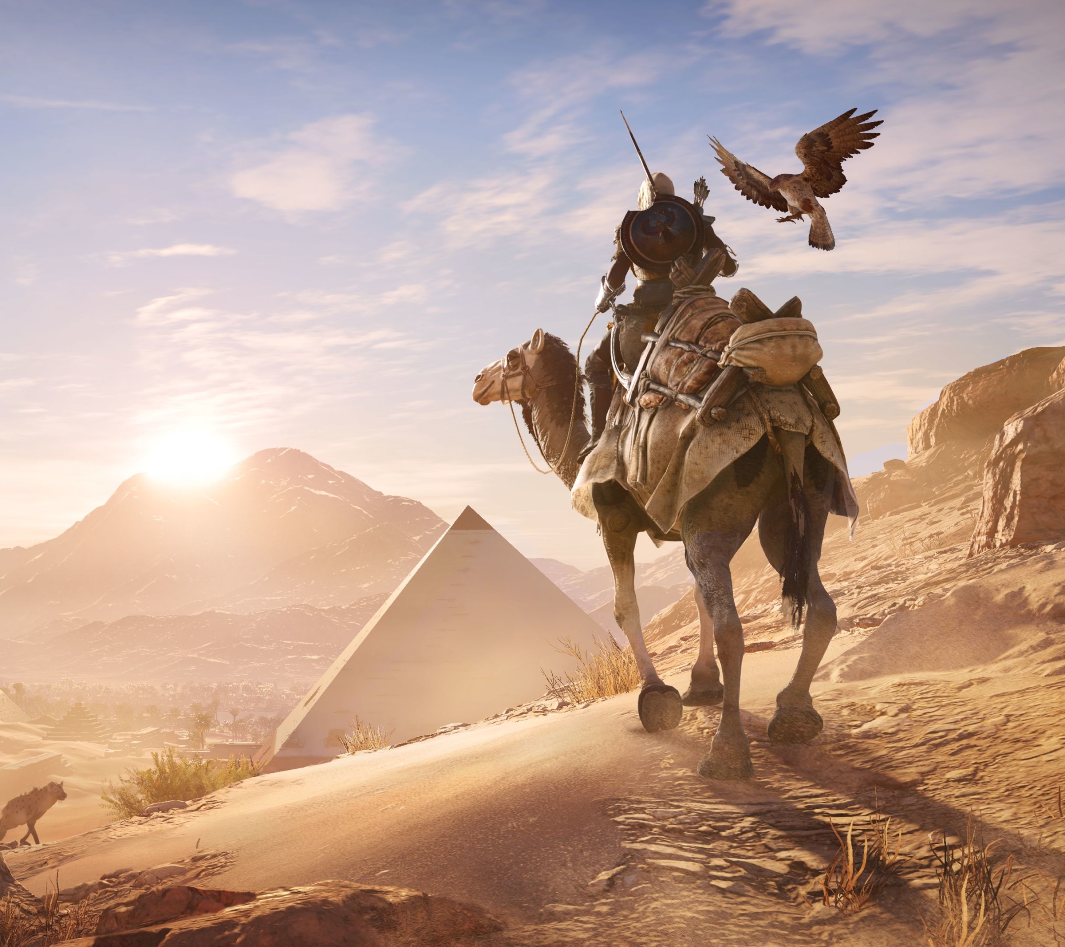 Baixe gratuitamente a imagem Águia, Camelo, Videogame, Assassin's Creed, Assassin's Creed: Origins, Senu (Assassin's Creed), Bayek De Siwa na área de trabalho do seu PC