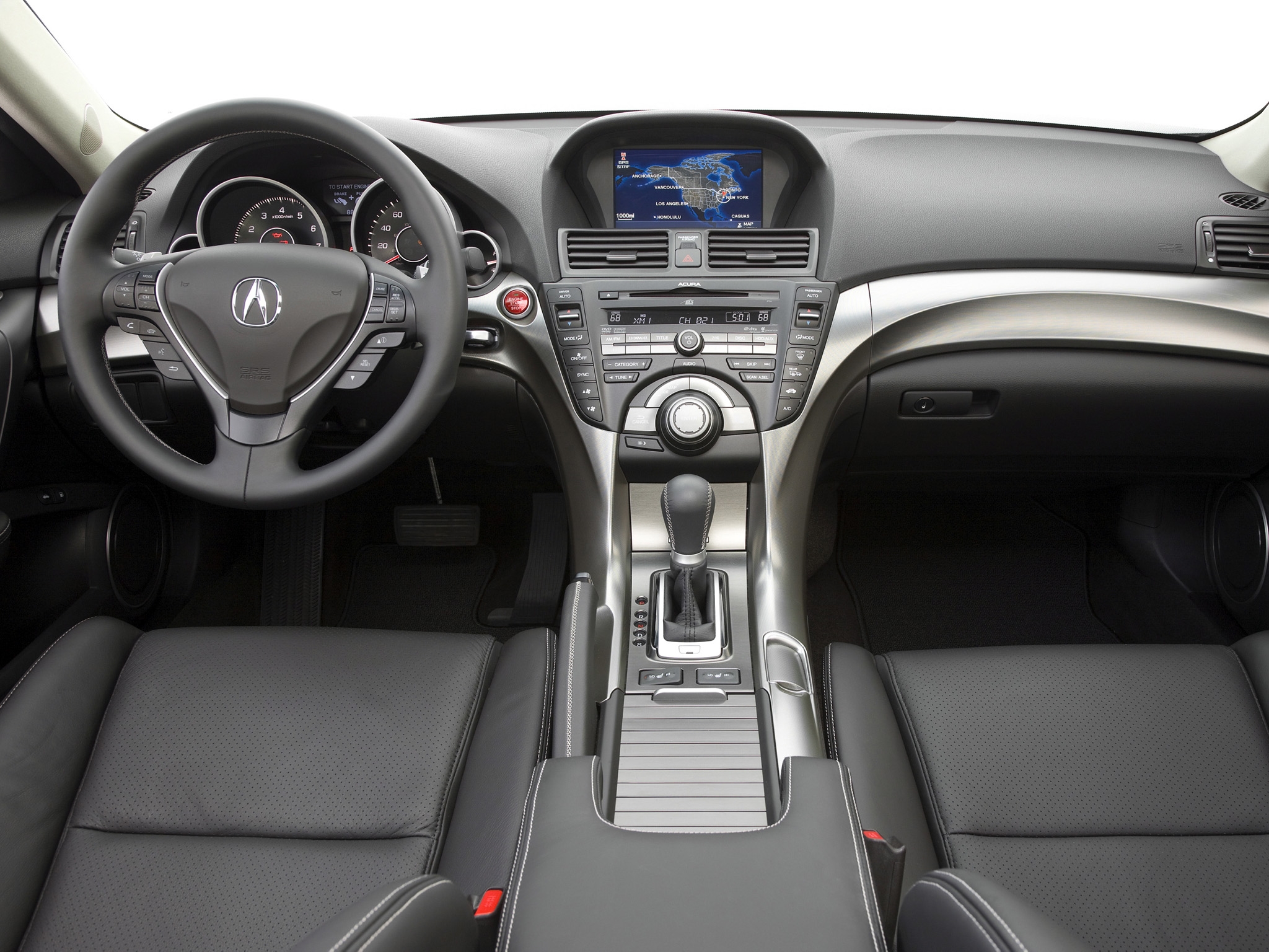 steering wheel, acura, interior, cars, 2008, rudder, salon, speedometer, tl 1080p