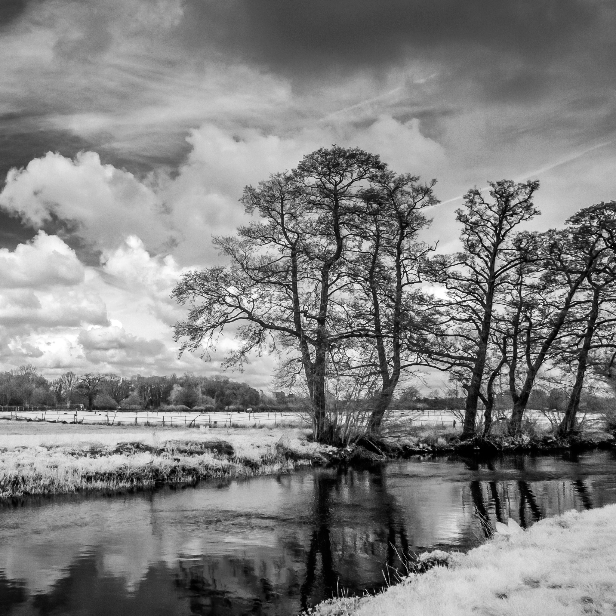 Descarga gratis la imagen Paisaje, Naturaleza, Agua, Cielo, Rio, Nube, Blanco Y Negro, Río, Blanco Negro, Tierra/naturaleza en el escritorio de tu PC