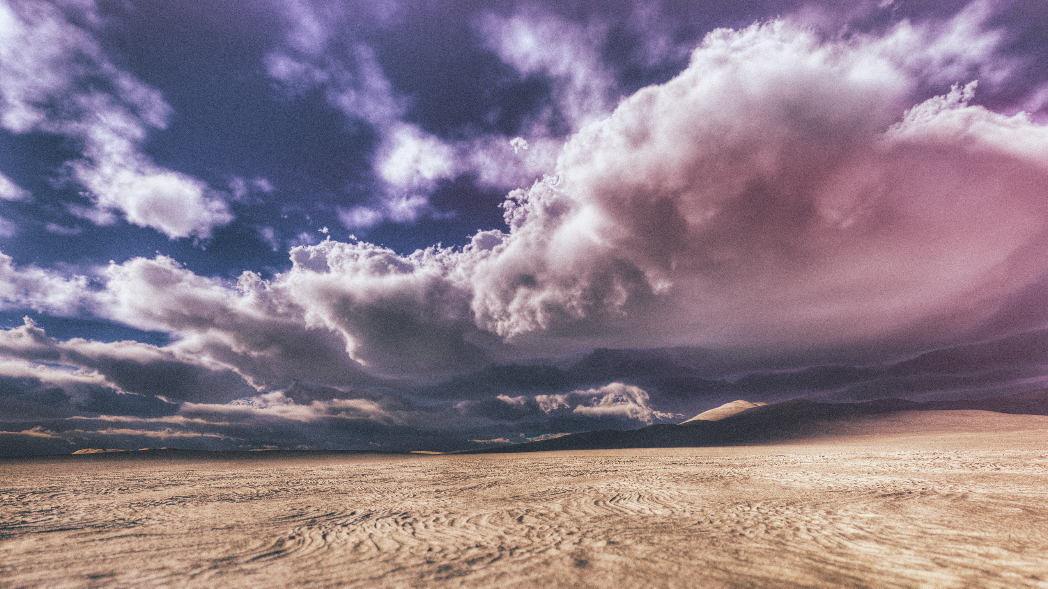 Download mobile wallpaper Clouds, Nature, Sand, Desert for free.