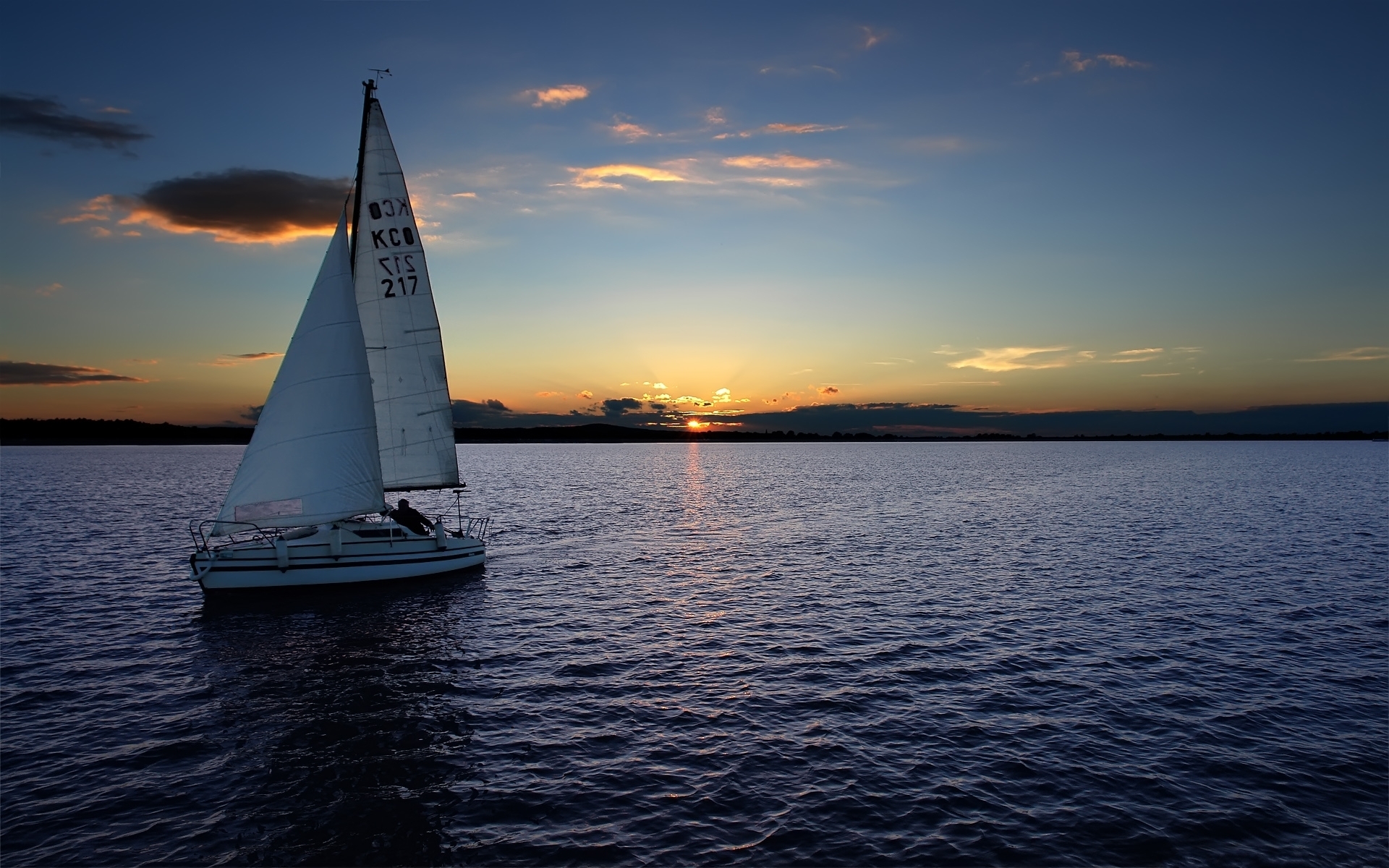 Free download wallpaper Transport, Sunset, Sea, Yachts, Landscape on your PC desktop