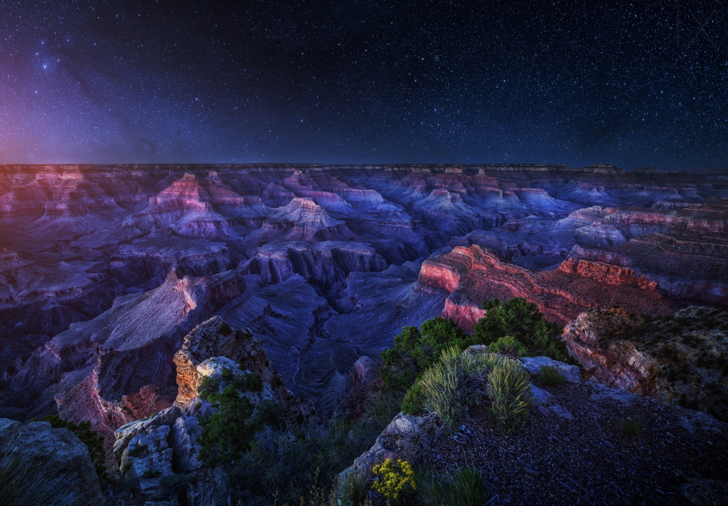 Download mobile wallpaper Landscape, Night, Canyon, Earth, Canyons for free.