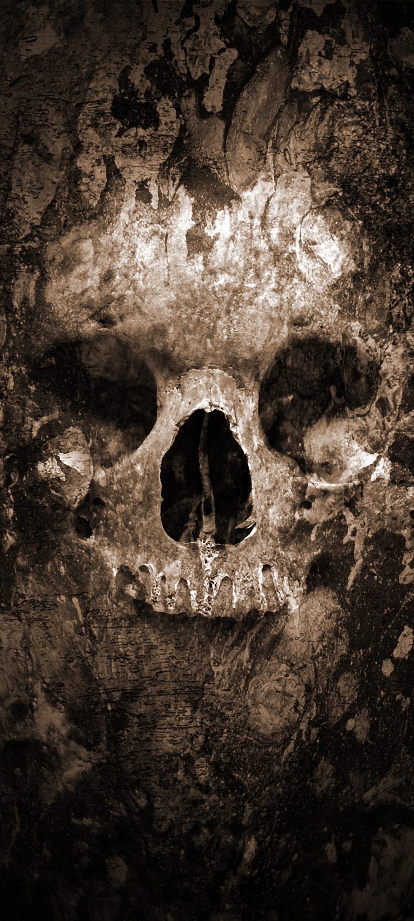 Download mobile wallpaper Dark, Skull for free.