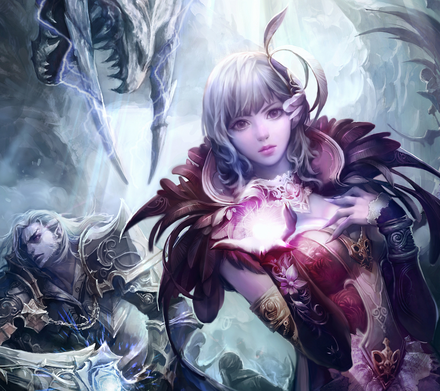 Download mobile wallpaper Fantasy, Aion, Warrior, Armor, Video Game, White Hair, Mmorpg for free.