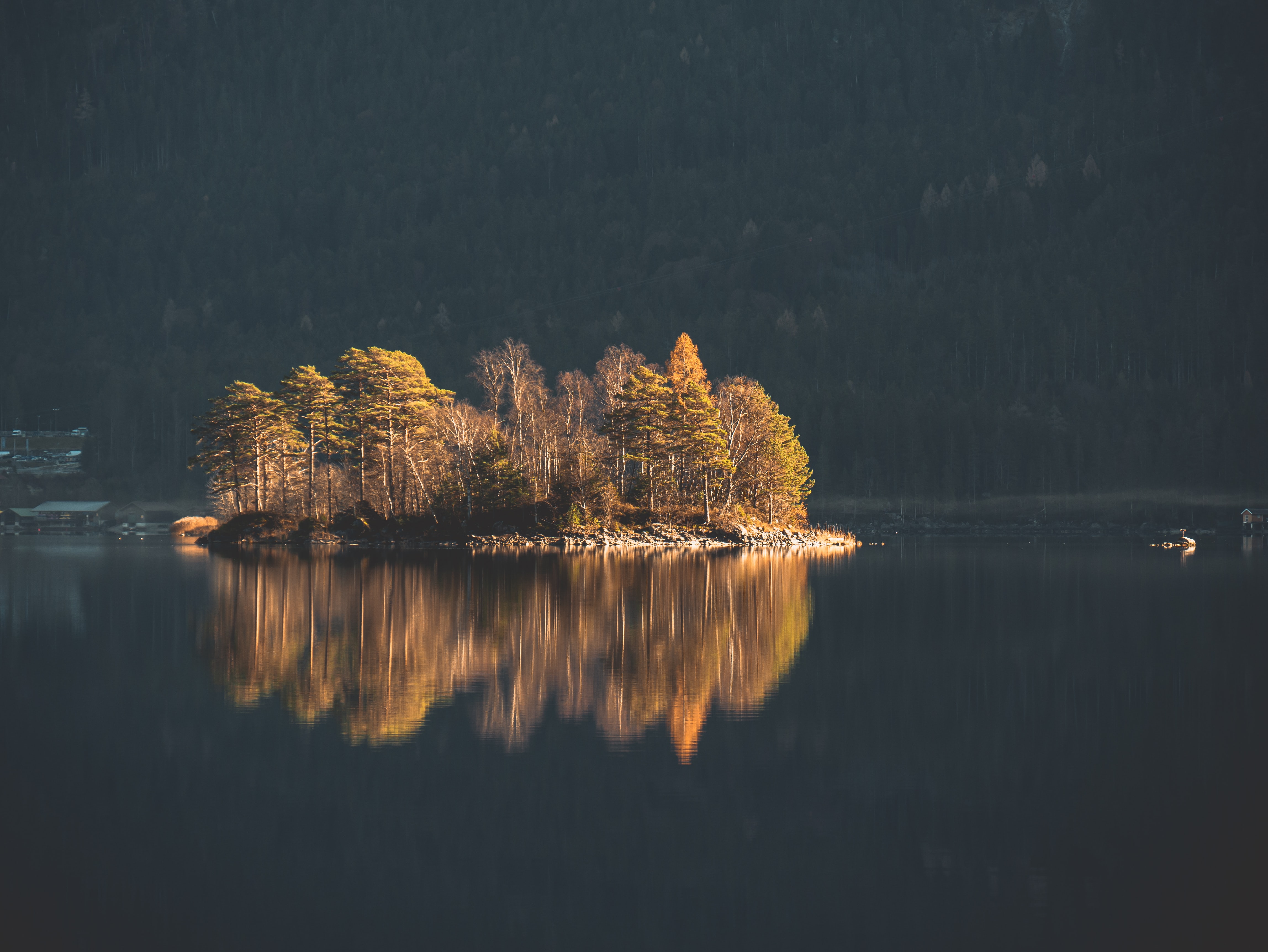 Free download wallpaper Trees, Lake, Nature, Water, Island on your PC desktop