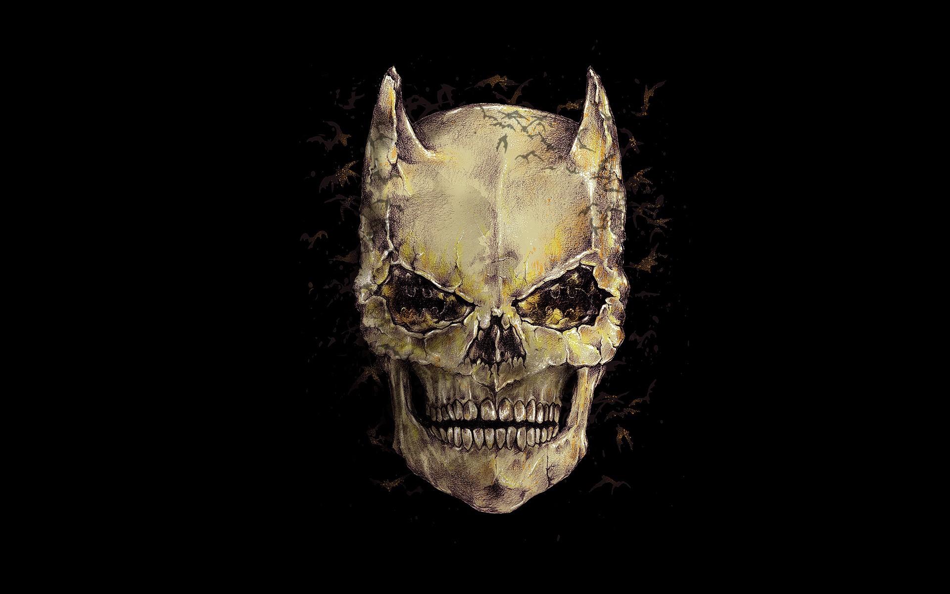 Free download wallpaper Batman, Dark, Skull on your PC desktop