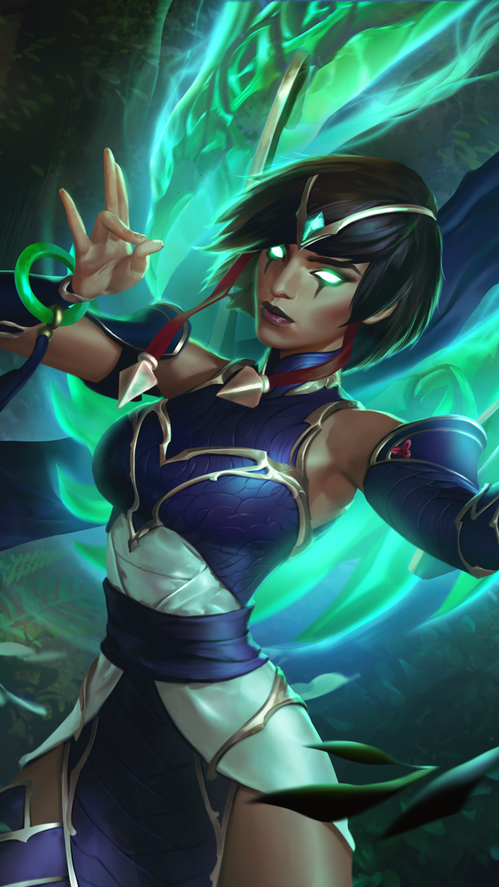 Download mobile wallpaper Video Game, Karma (League Of Legends), Legends Of Runeterra for free.