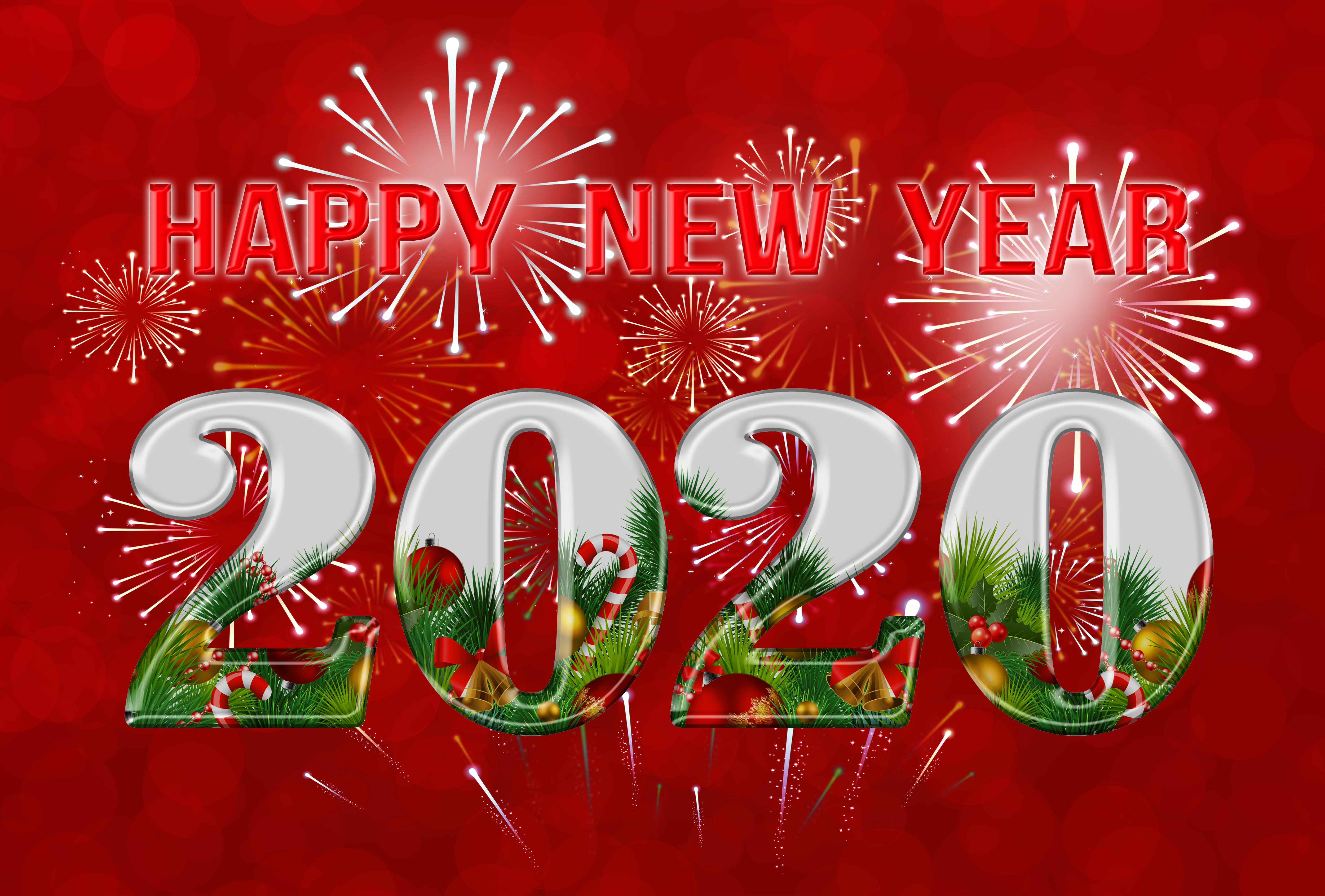 Free download wallpaper Holiday, Happy New Year, New Year 2020 on your PC desktop
