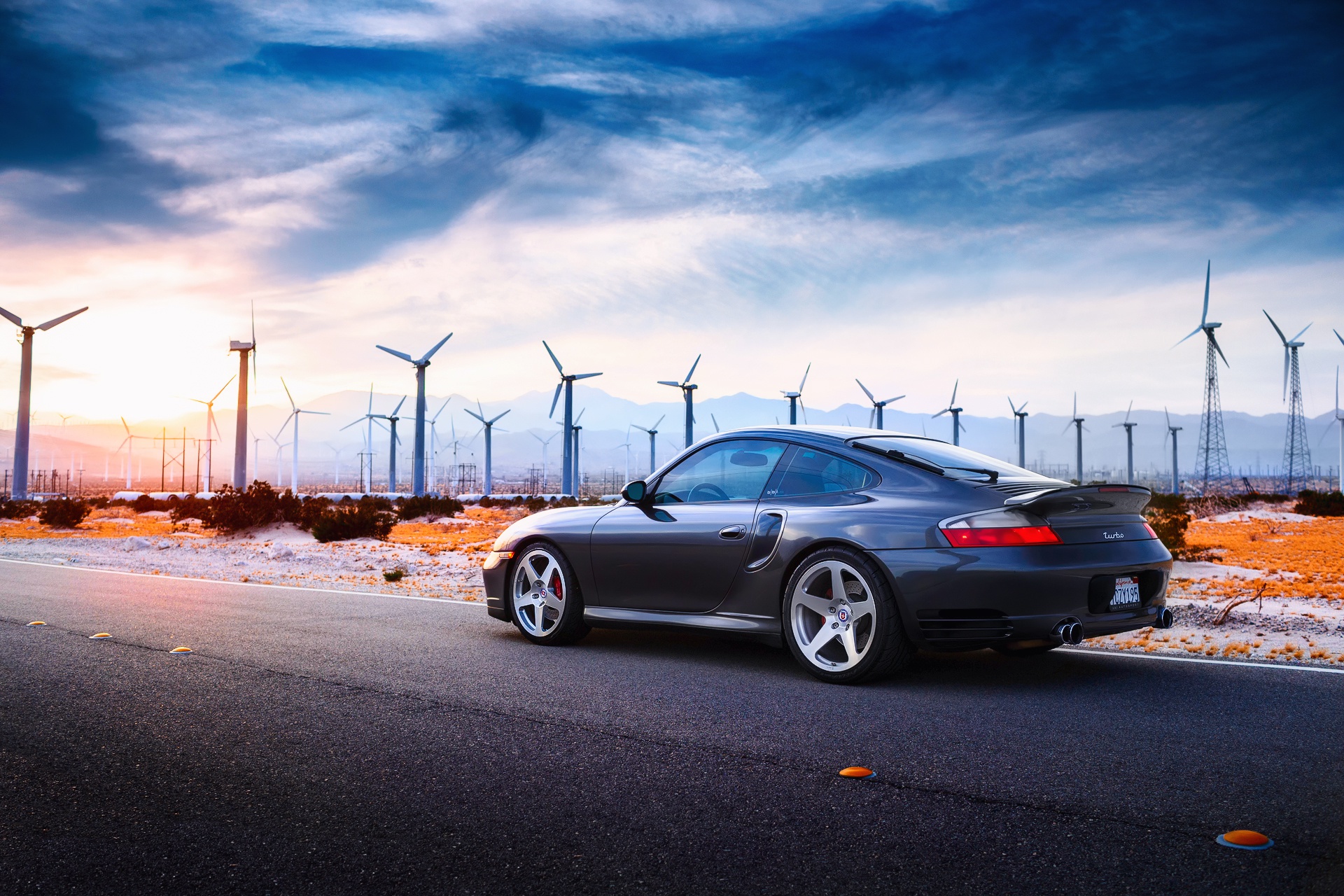 Baixe gratuitamente a imagem Porsche, Carro, Turbina Eólica, Veículos, Carro Prateado, Porsche 996 na área de trabalho do seu PC