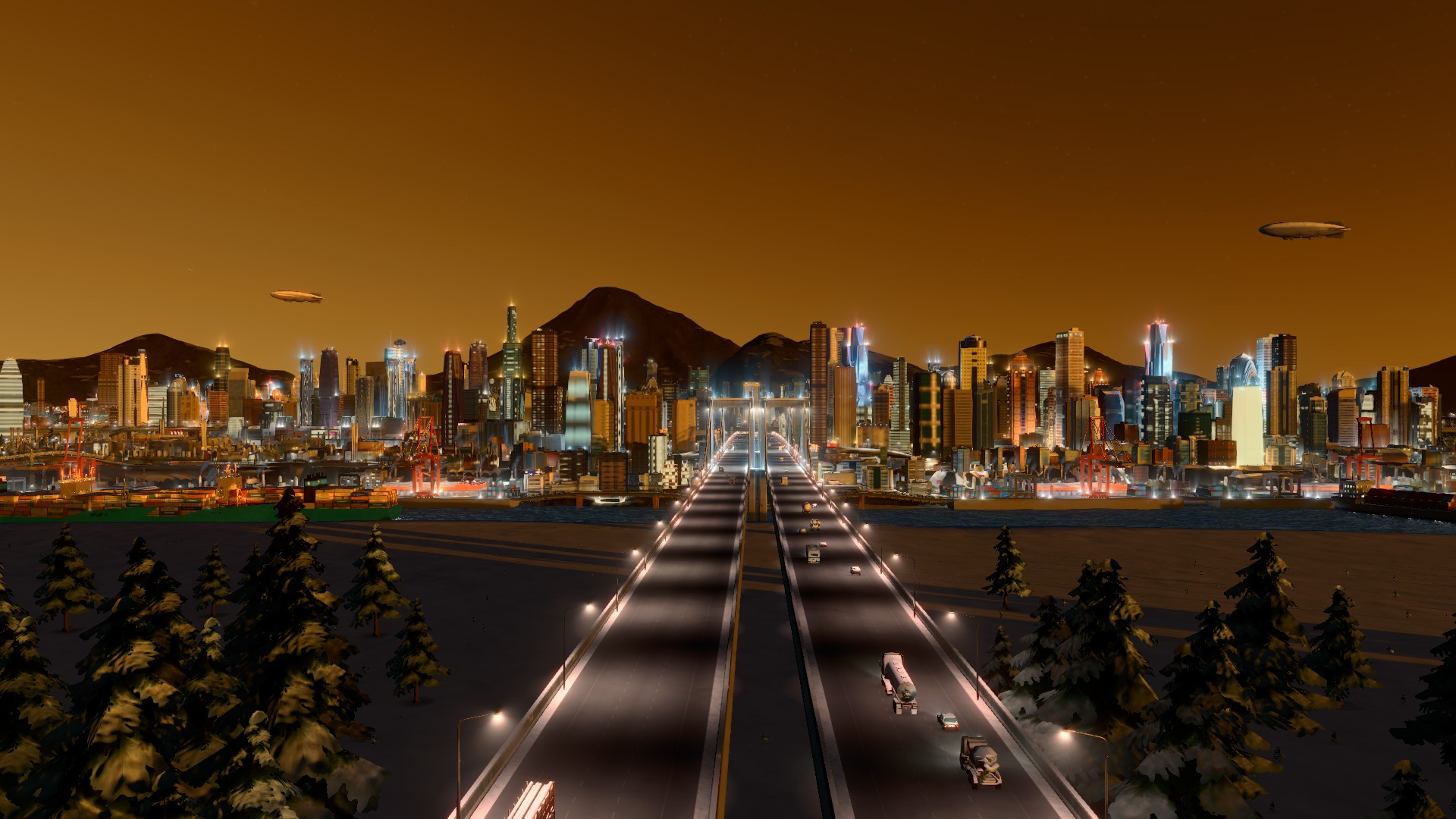 412914 descargar fondo de pantalla videojuego, cities: skylines, ciudad, carretera, rascacielos, ciudades: protectores de pantalla e imágenes gratis