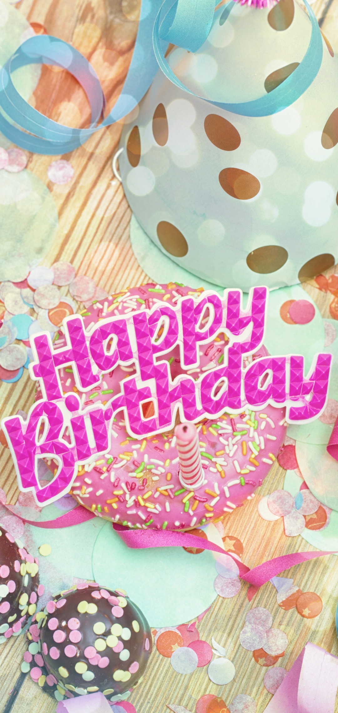 Download mobile wallpaper Holiday, Cake, Confetti, Birthday, Happy Birthday for free.