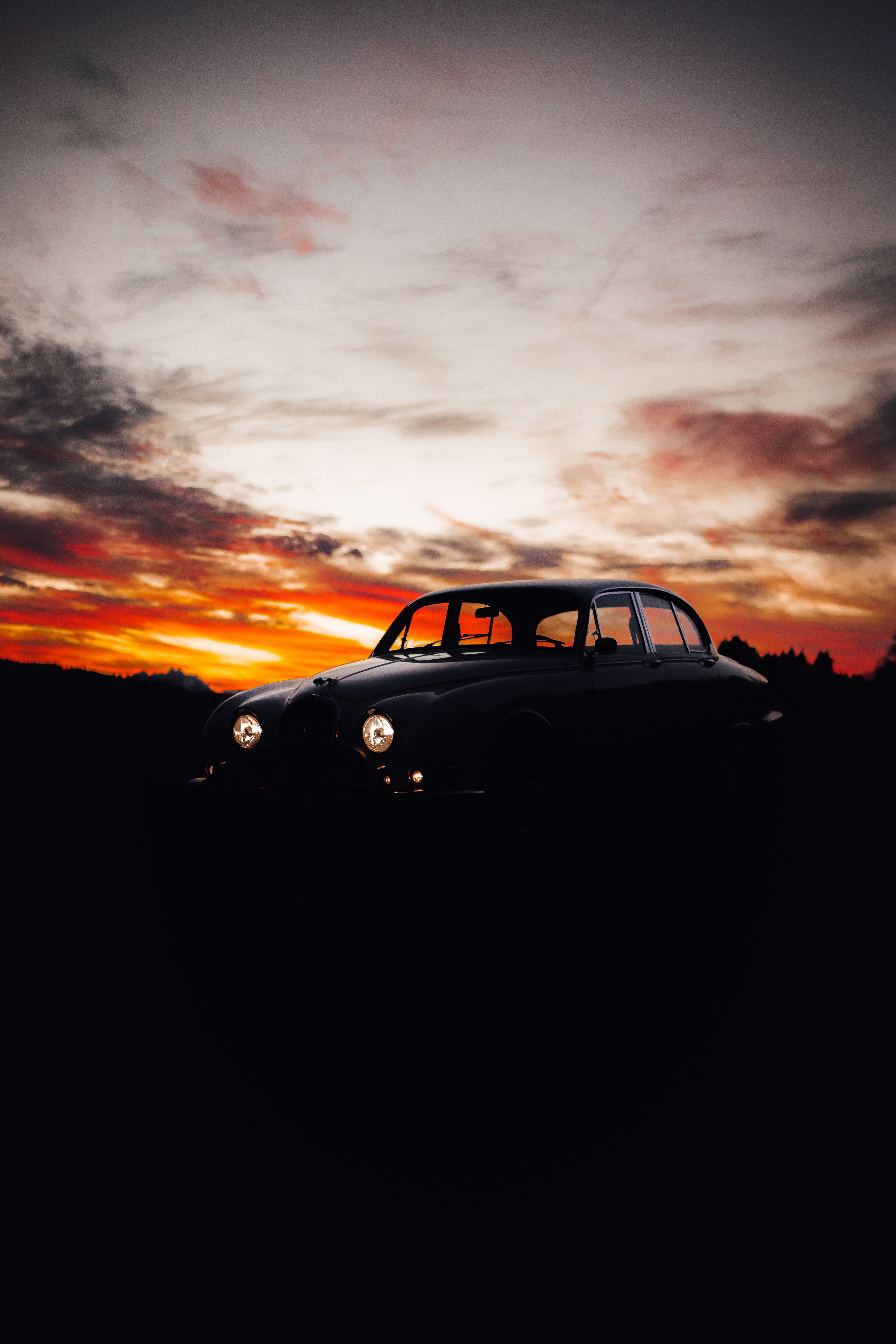 vintage, retro, dark, cars, car phone background
