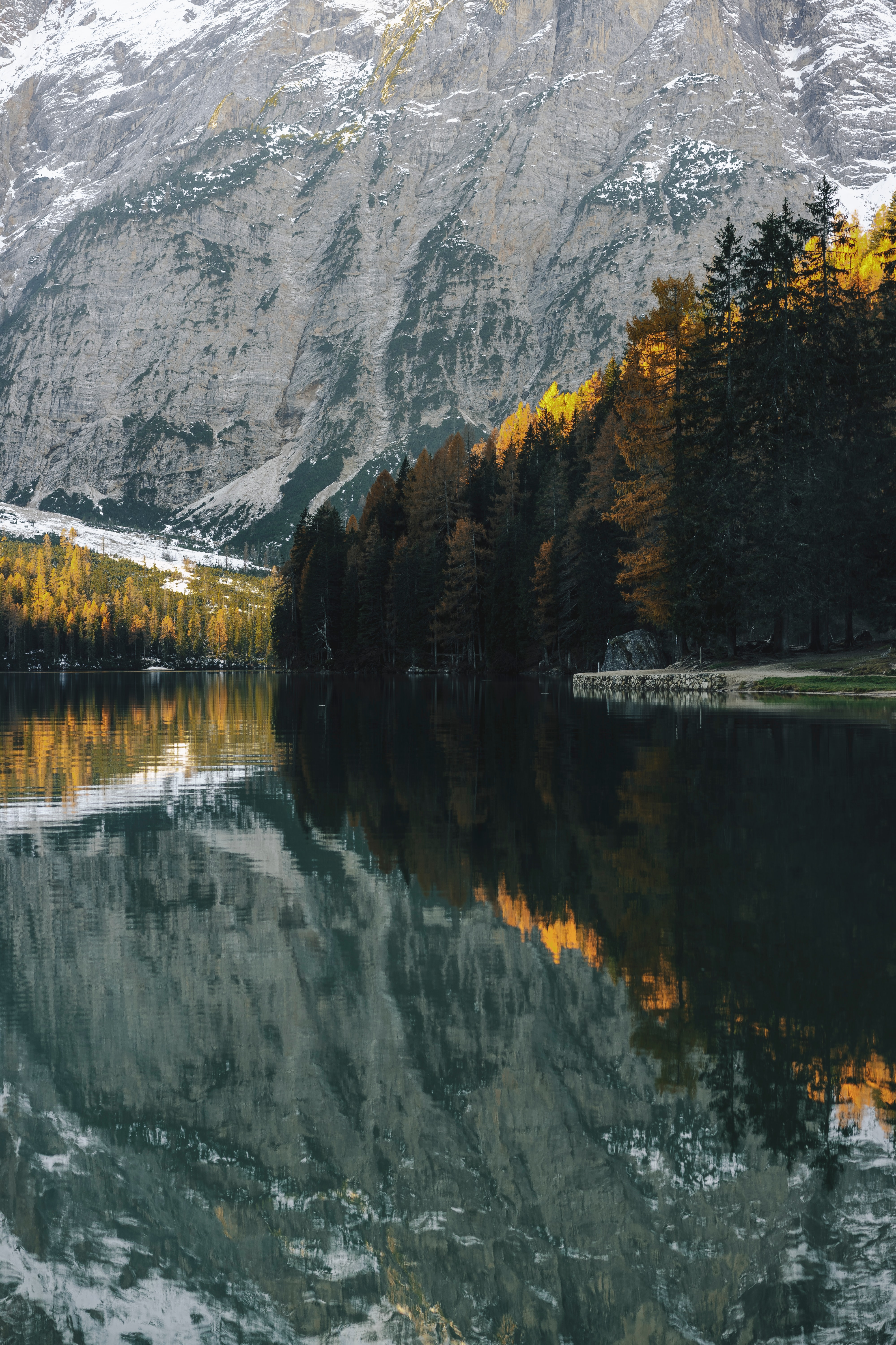 Baixar papel de parede para celular de Natureza, Árvores, Lago, Água, Montanha, Reflexão gratuito.