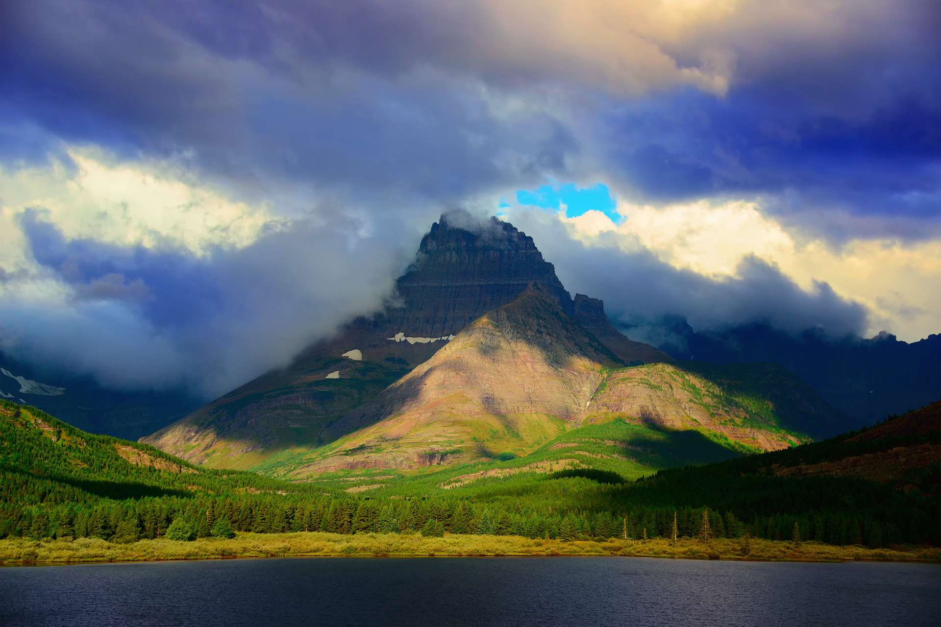 Laden Sie das Landschaft, Wald, Gebirge, Wolke, Berge, Erde/natur-Bild kostenlos auf Ihren PC-Desktop herunter