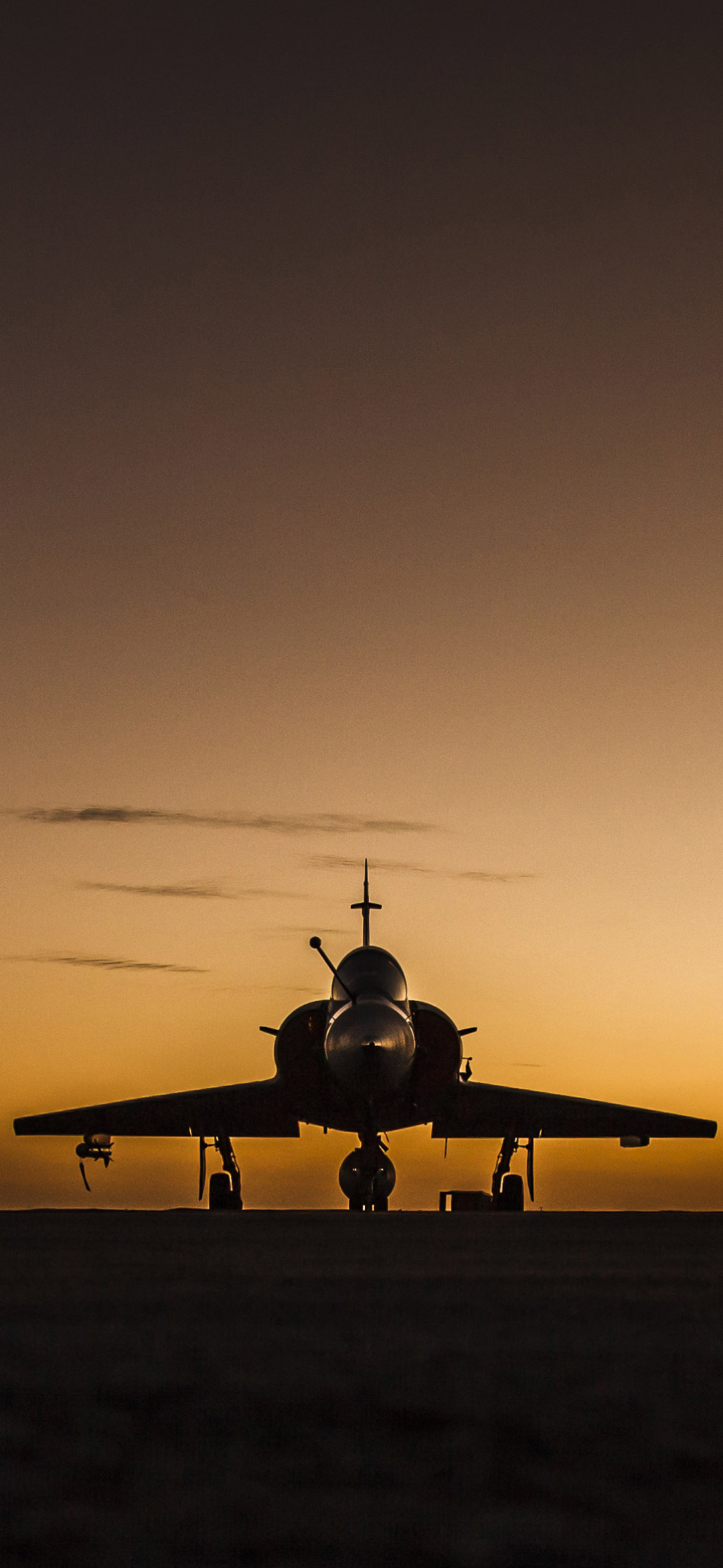 Handy-Wallpaper Flugzeuge, Silhouette, Flugzeug, Militär, Düsenjäger, Sonnenuntergang, Kampfjets, Kampfflugzeug, Dassault Mirage 2000 kostenlos herunterladen.
